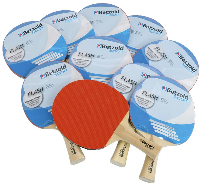 Tischtennis-Schläger, Paddel, Schläger-Set, orange Griff, runde Paddel