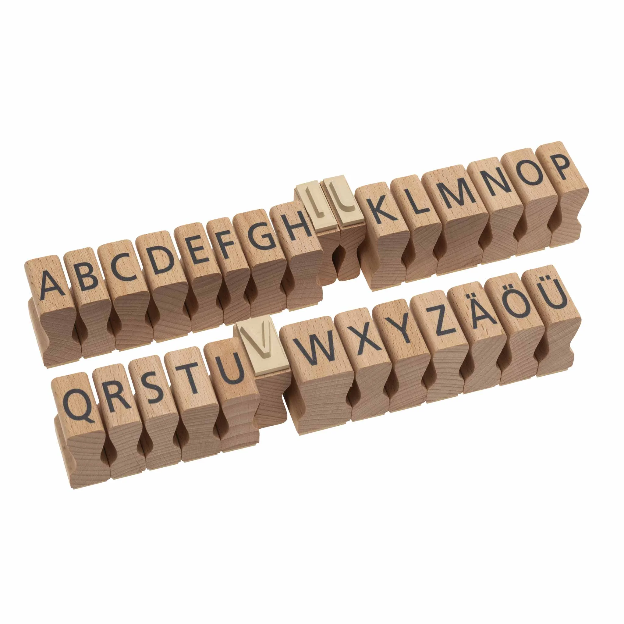 Holzbuchstaben, Alphabet, Buchstabenstempel, individuelle Buchstaben, Spielzeugbuchstaben