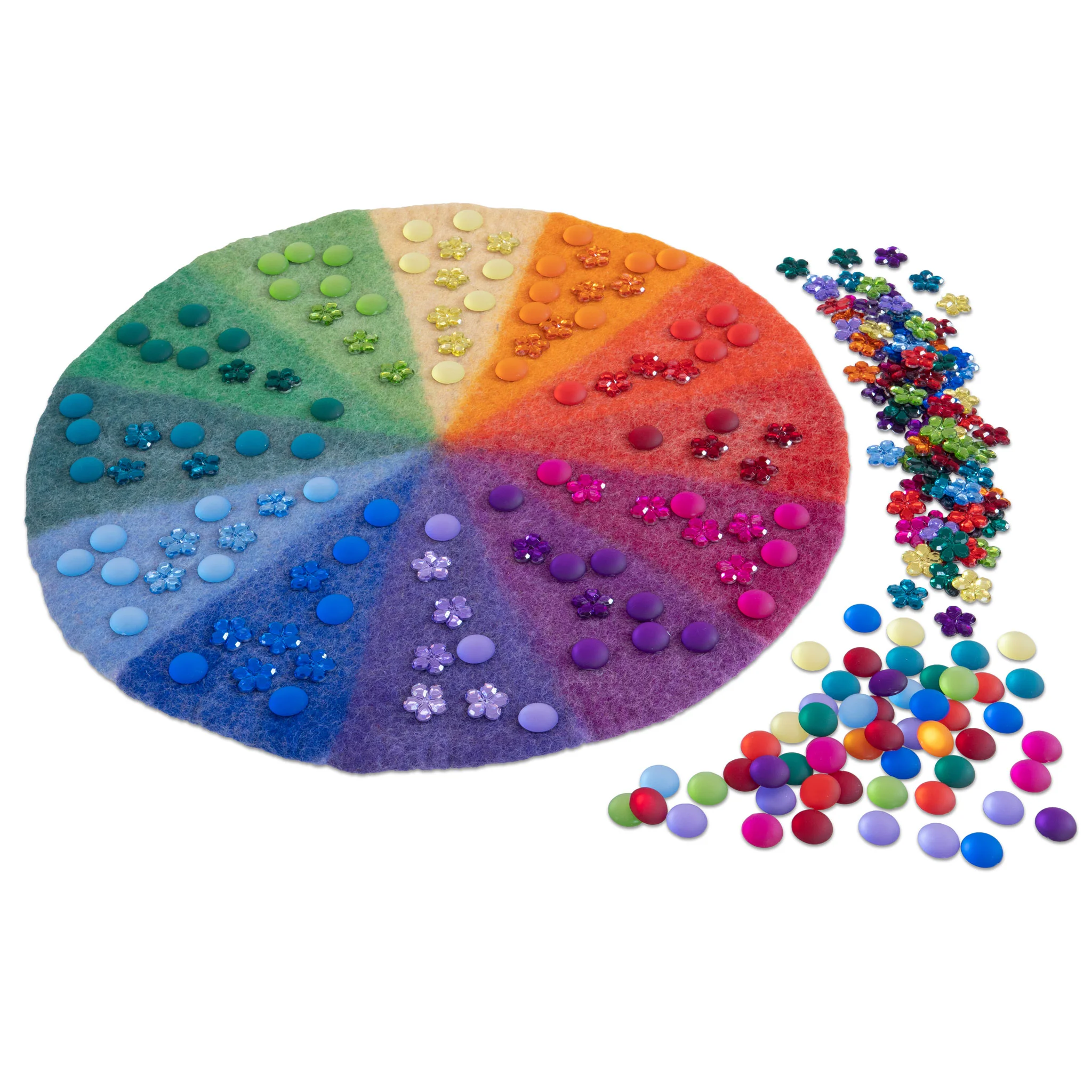 Regenbogen-Filzmatte, Set
