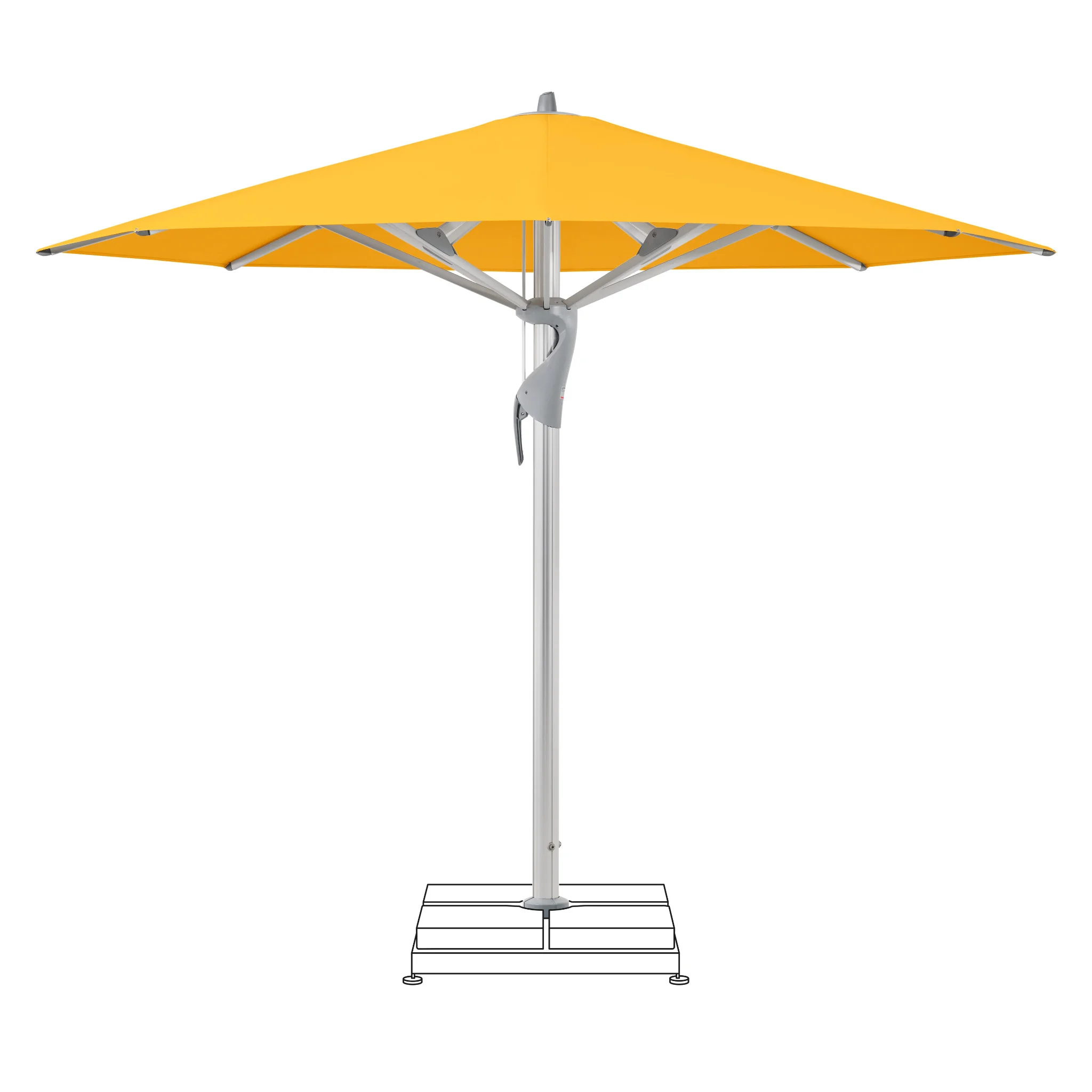 Sonnenschirm CASTELLO® Pro Ø 500 cm mit Bodenhülse, Corn