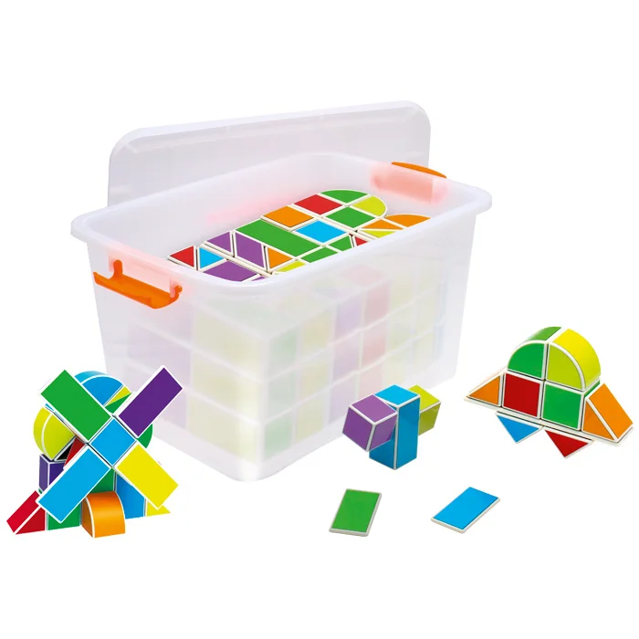 puzzle, set, storage, kunststoff, kacheln