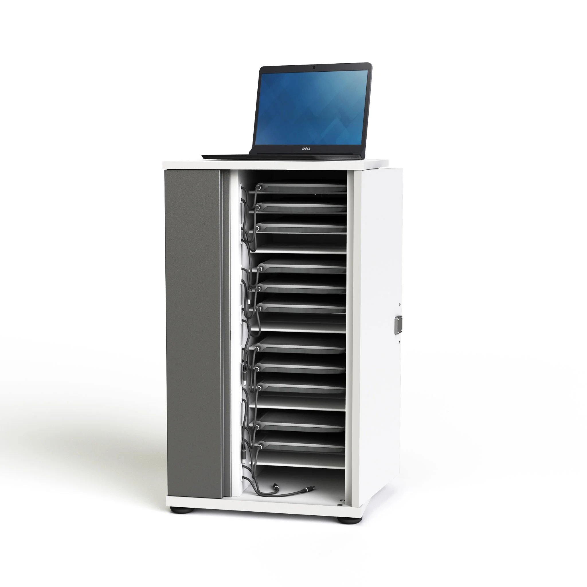 Laptop-Ständer, Ladestation, Serverrack, Kabelmanagement, Trockenfach