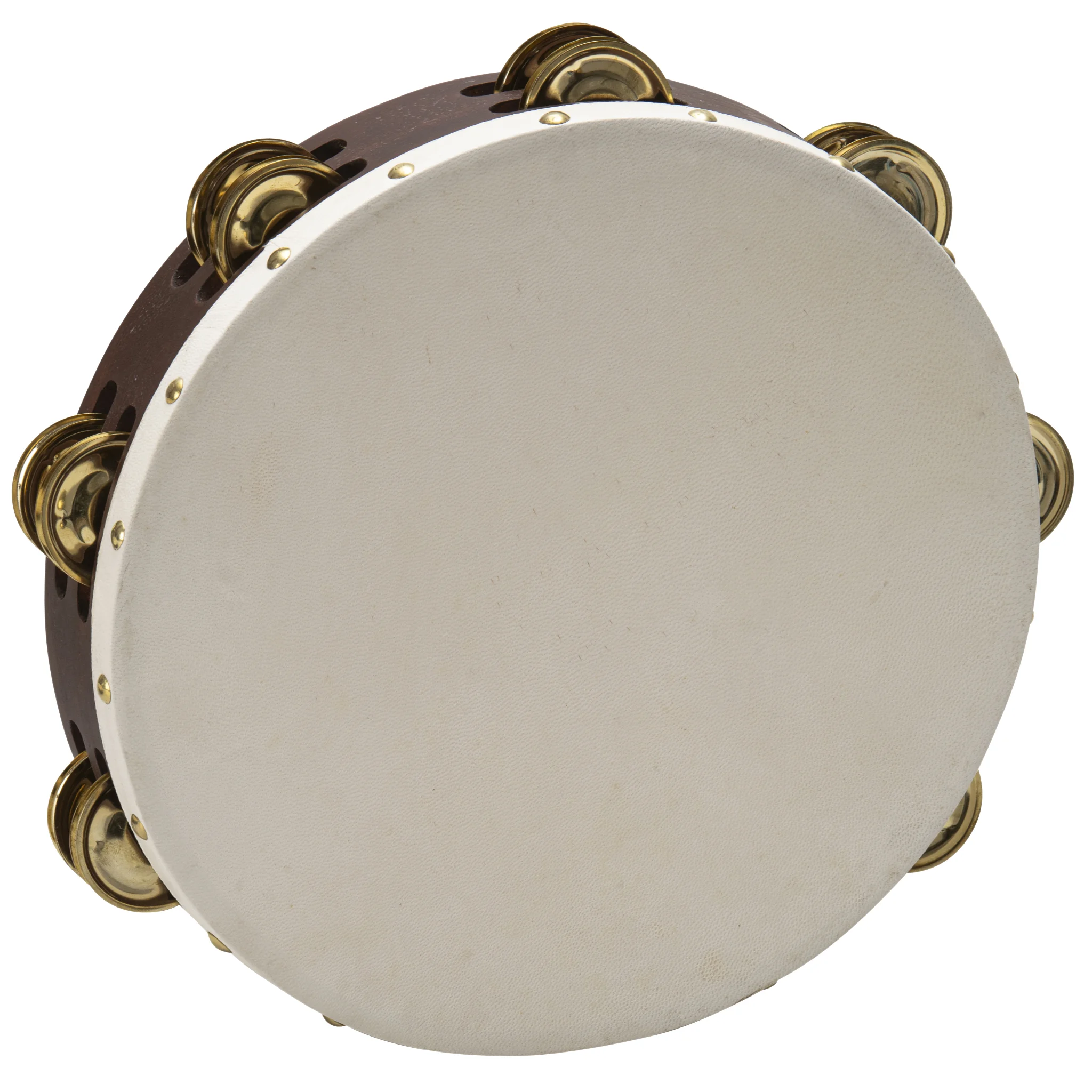 tambourine, percussion, braun, metallklingeln, trommelkopf