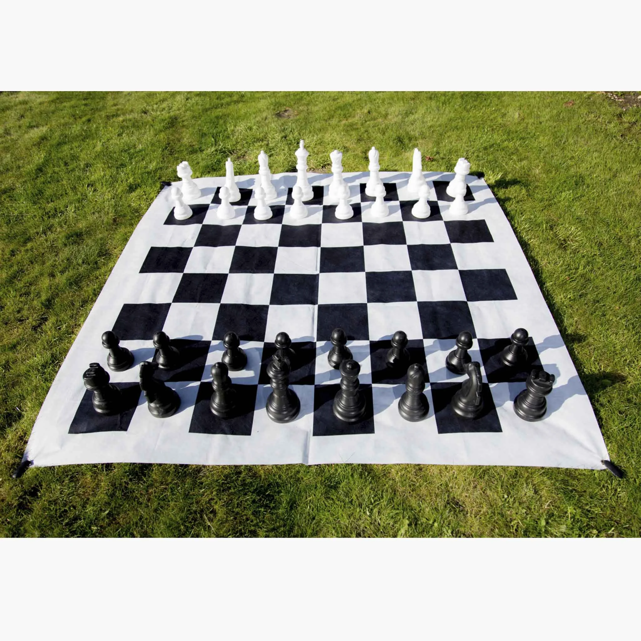 Schachbrett, Schachbrettmuster, Schachfiguren, Outdoor, Spielmatte