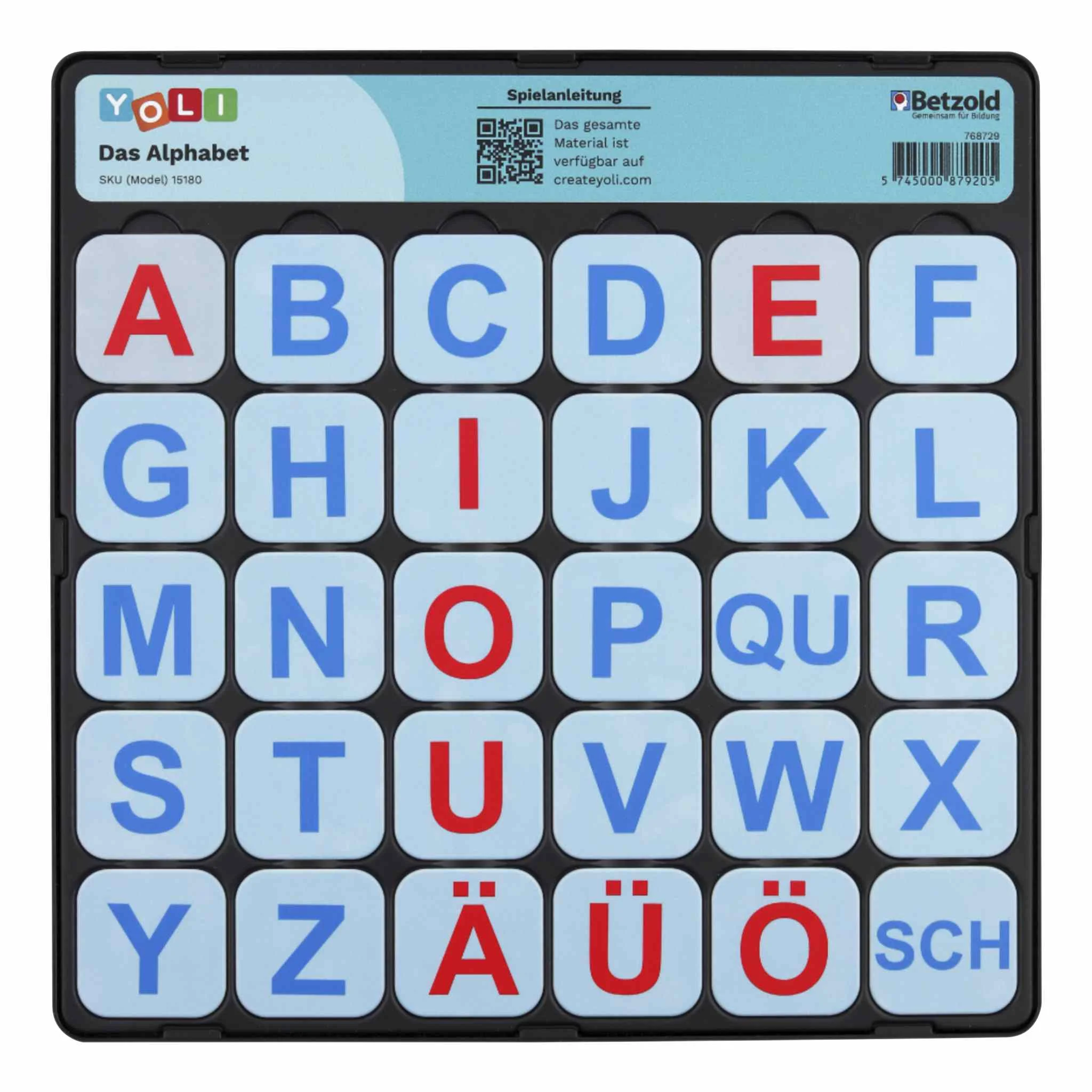 Alphabet, Lernspiel, Buchstaben, Buchstabenfeld, Kunststoff