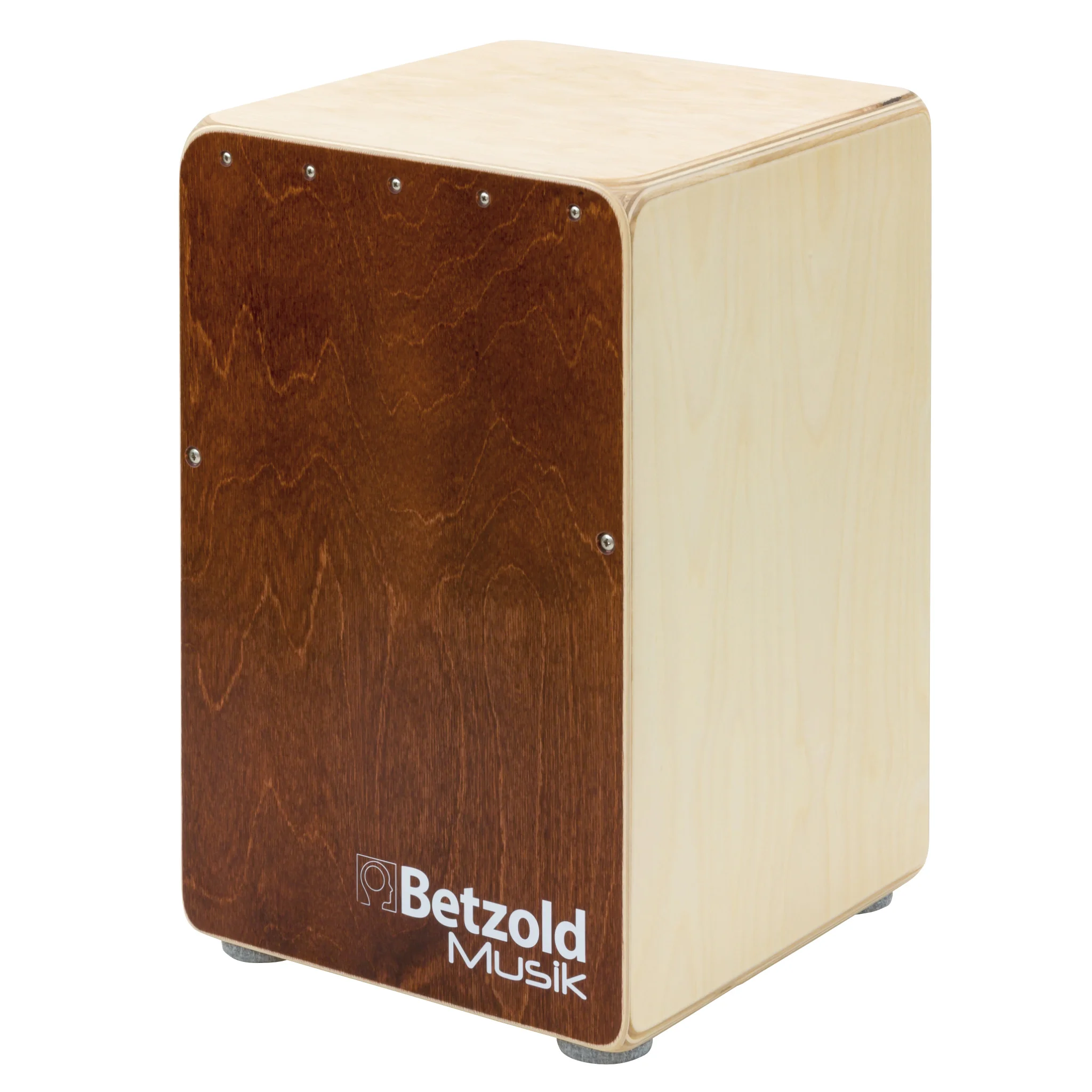 Cajón, Madera, Color marrón, Panel frontal marrón, Cajón de percusión