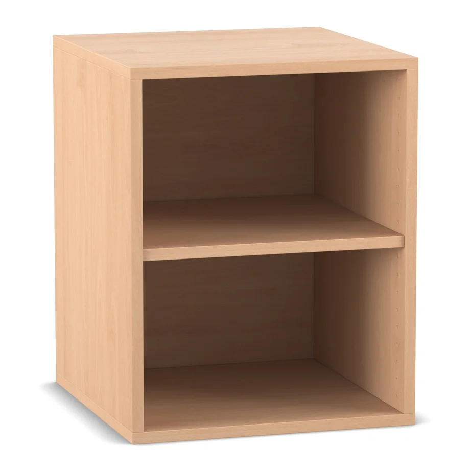 Aufsatzregal mit 1 verstellbaren Boden, 60,6 x 48,1 cm, Buche hell