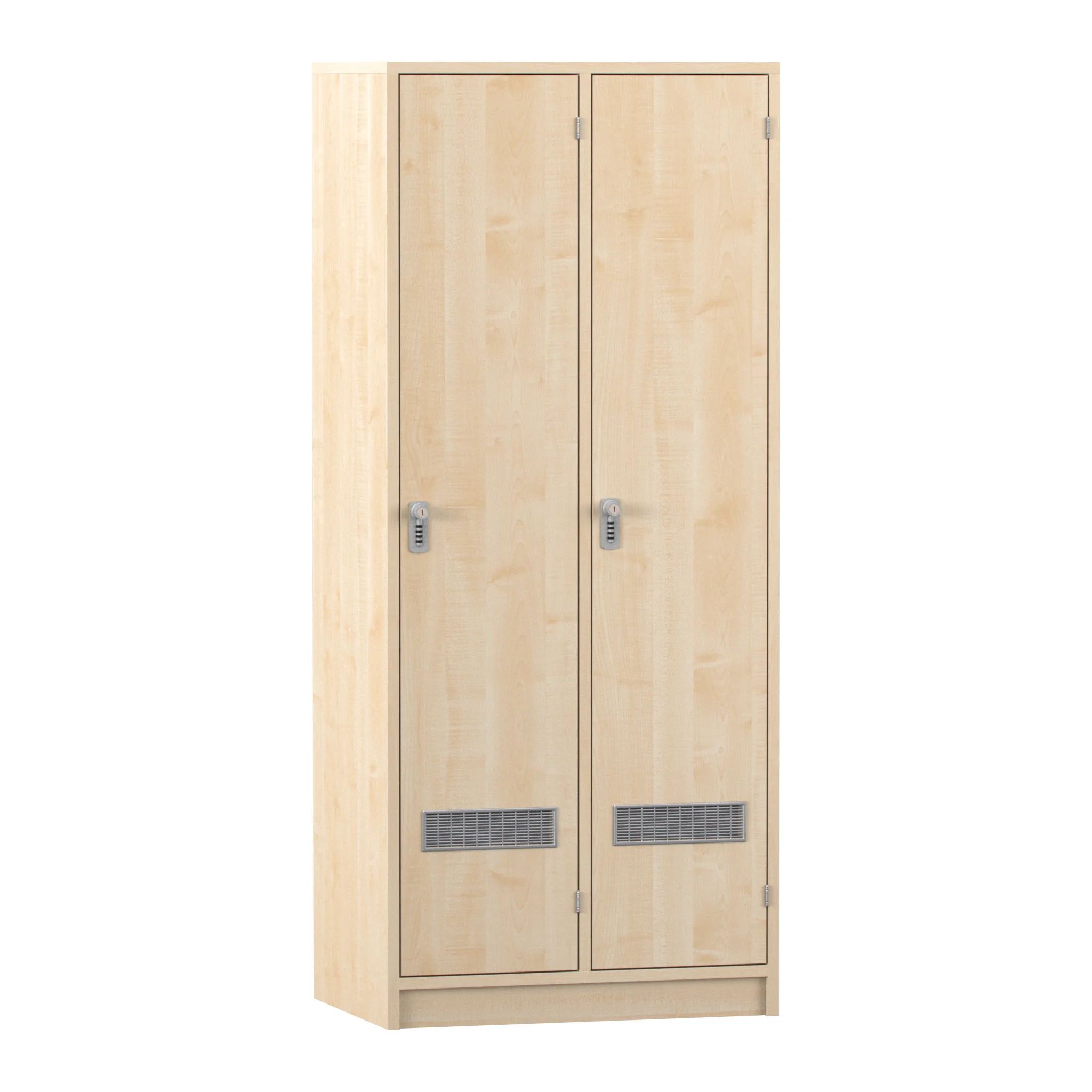 Holzschrank, Schranktüren, Doppel-Türen, Grill-Luftschlitze, Kiefernholz