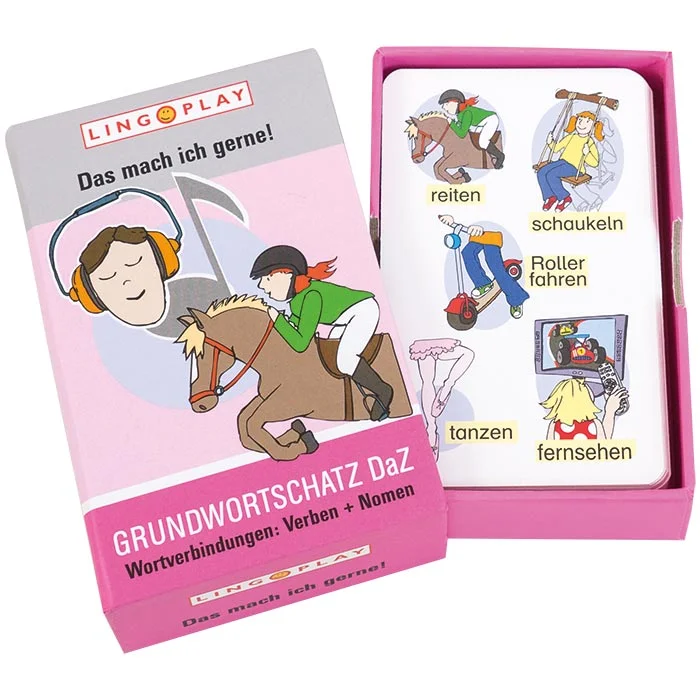 Grundwortschatz, Verben, Nomen, Sprachlernset, Lernspiel