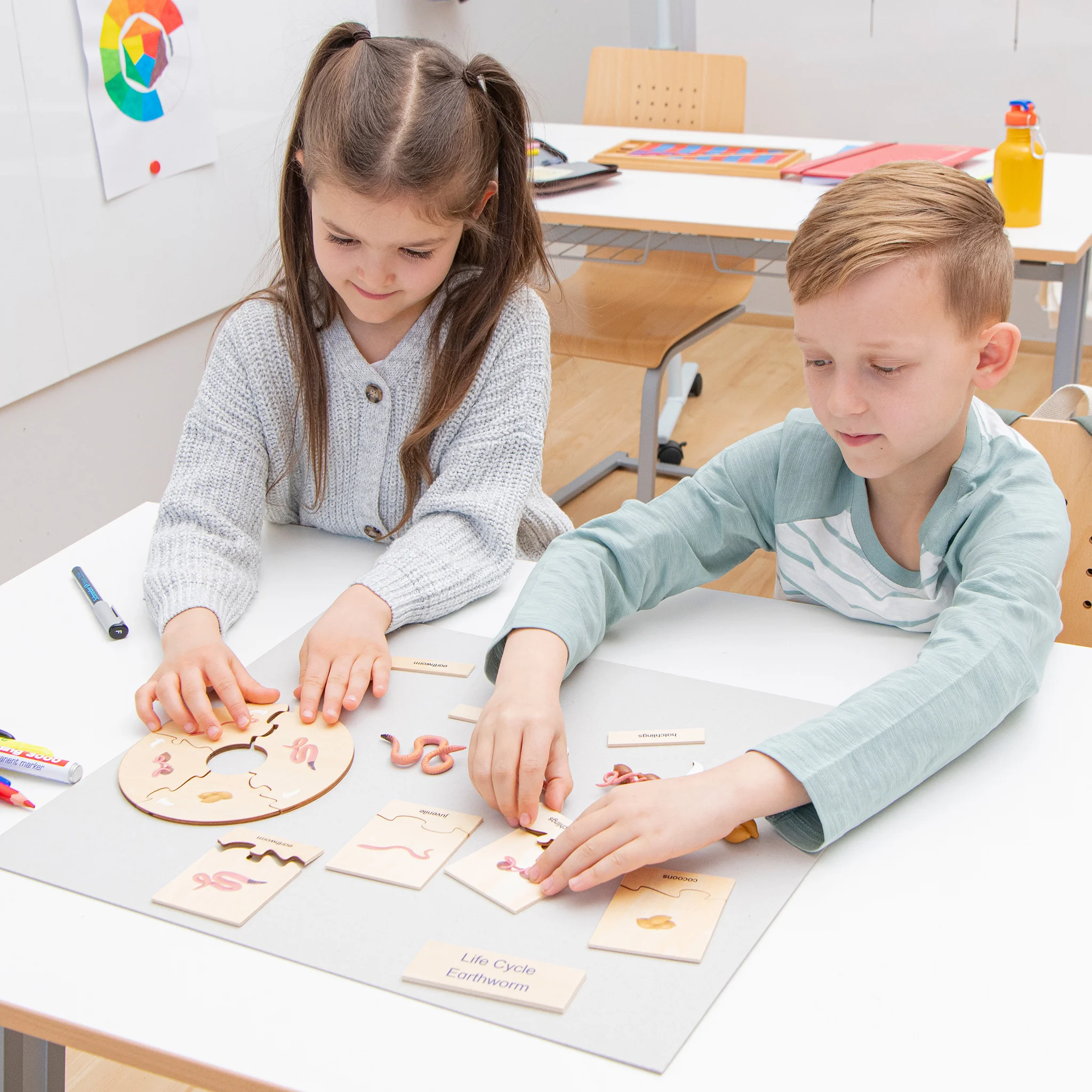 Kinder, Puzzles, Lernspiel, Holzpuzzle, Bildungsset