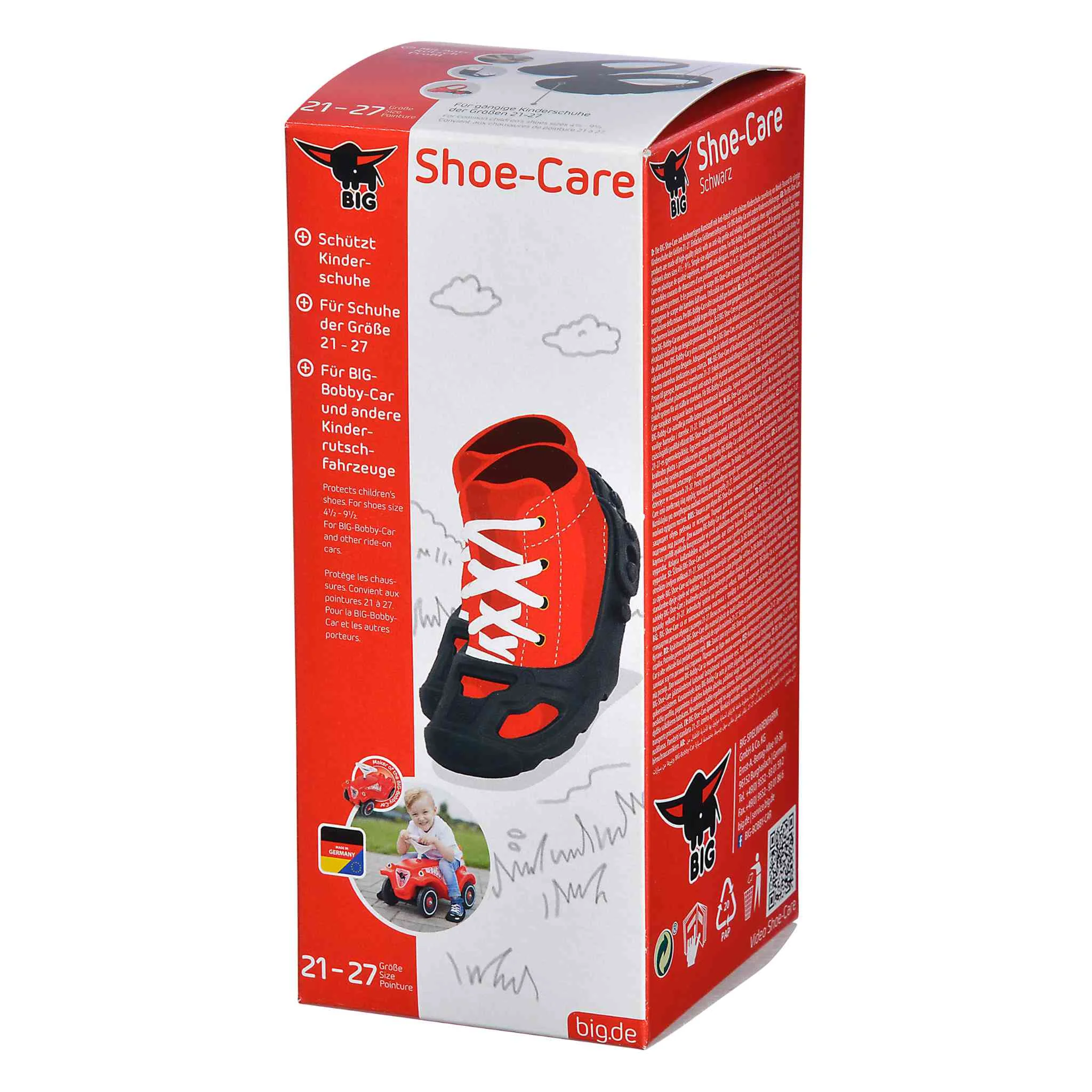 Kinder Schuhwerk, Sohlen-Schutz, Schuh-Care, Roter Schuh, Größe 21-27