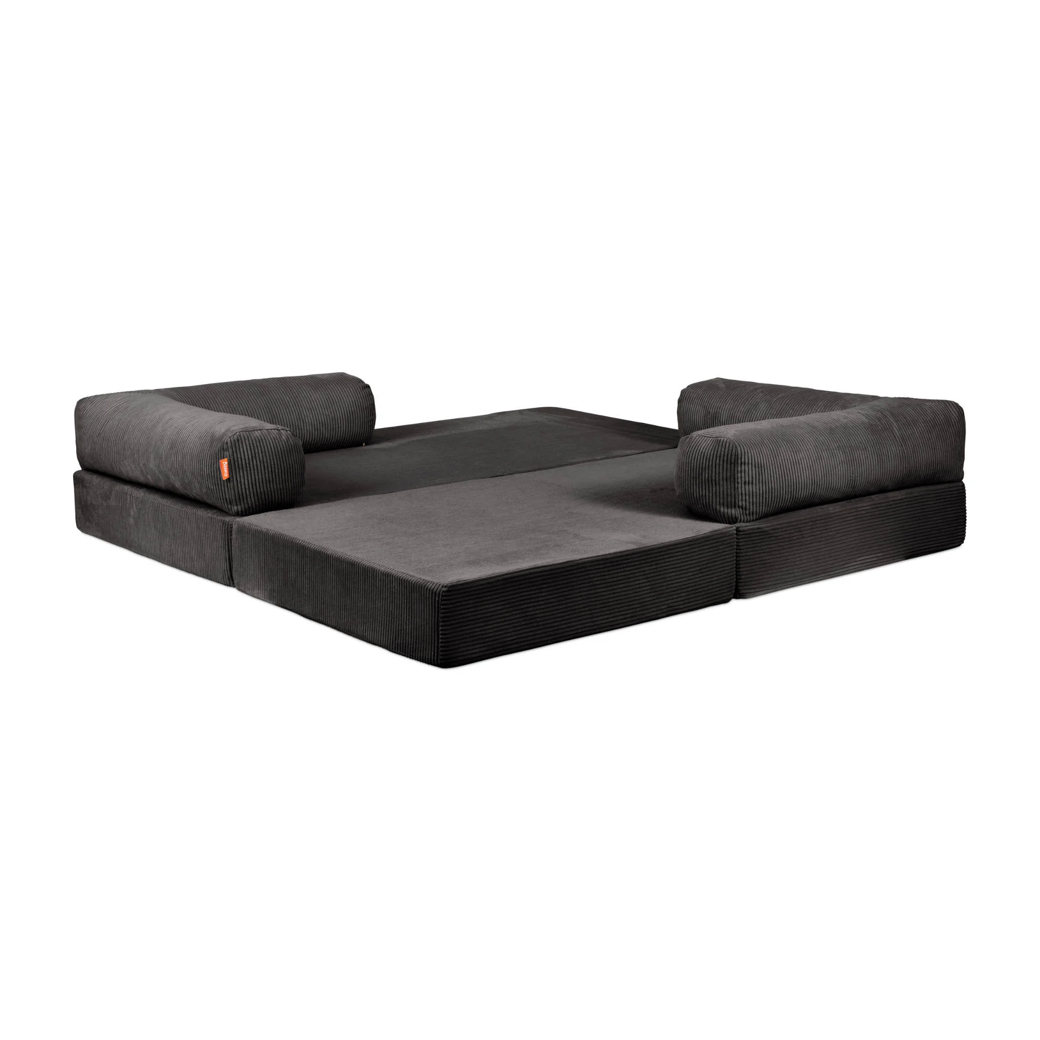Sofa, Wohnlandschaft, Kissenrollen, Grau, Polsterung