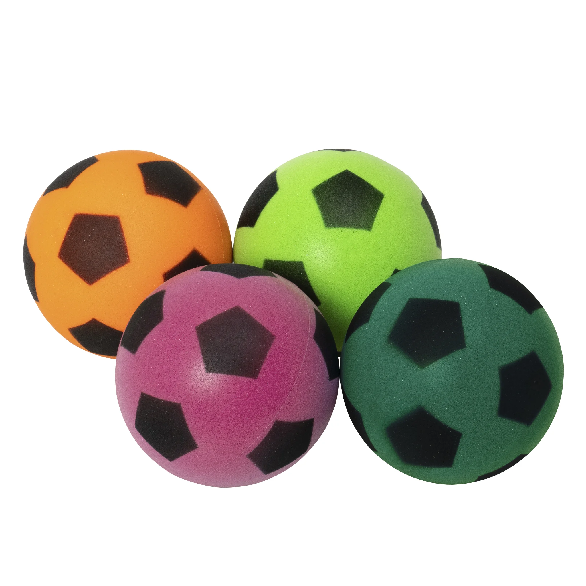 Fußball, Bälle, Gummi-Sportball, 4er-Set, Muster-Punkte