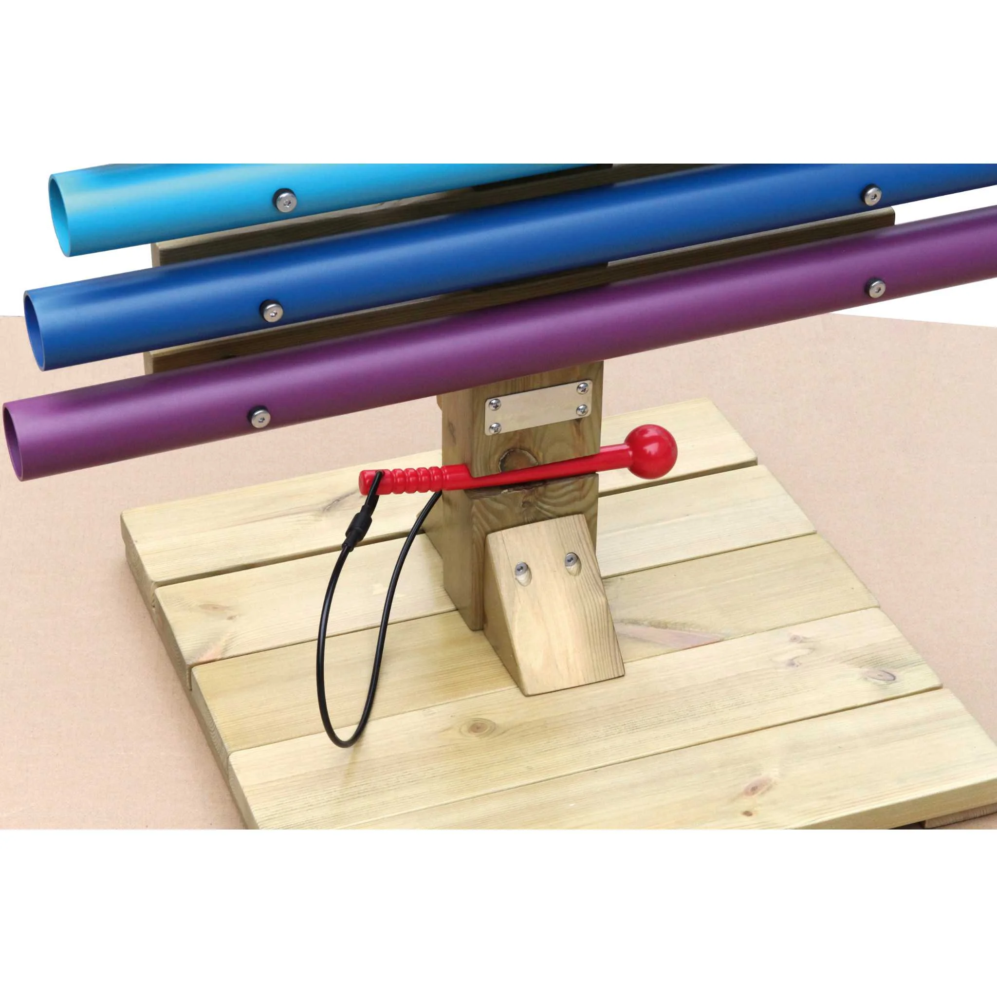pegs, farbige rohre, holzbasiskonstruktion, stander, zubehör