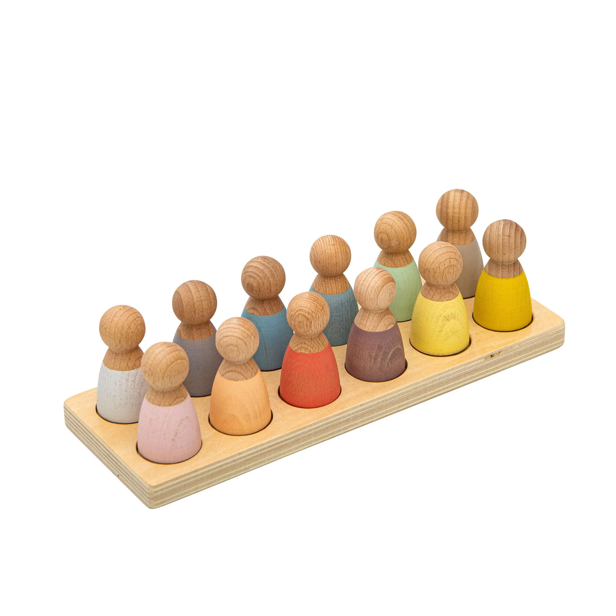 12 farbige Spielfiguren, Pastell