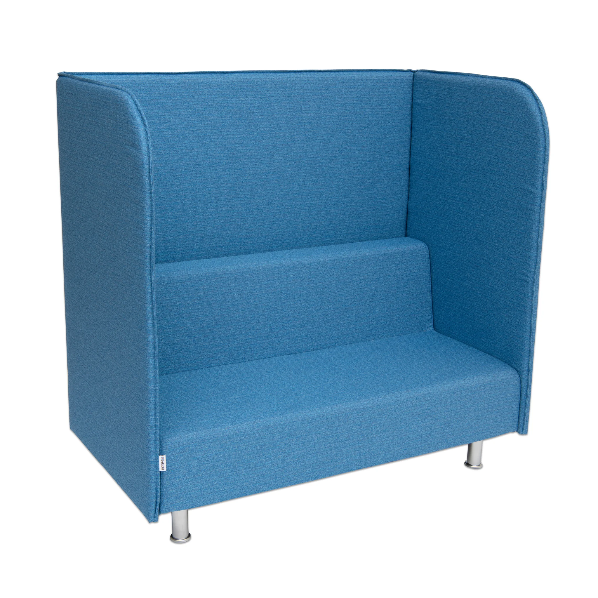 Sessel, Hoher Rücken, Garnitur, Blauer Stoff, Beistellsessel
