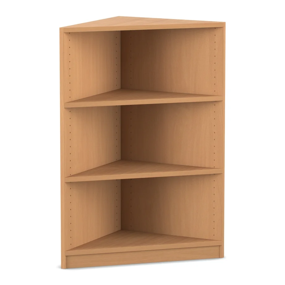 Bücherregal, Holzregal, Offenes Regal, vier Regalböden, Kiefernholz