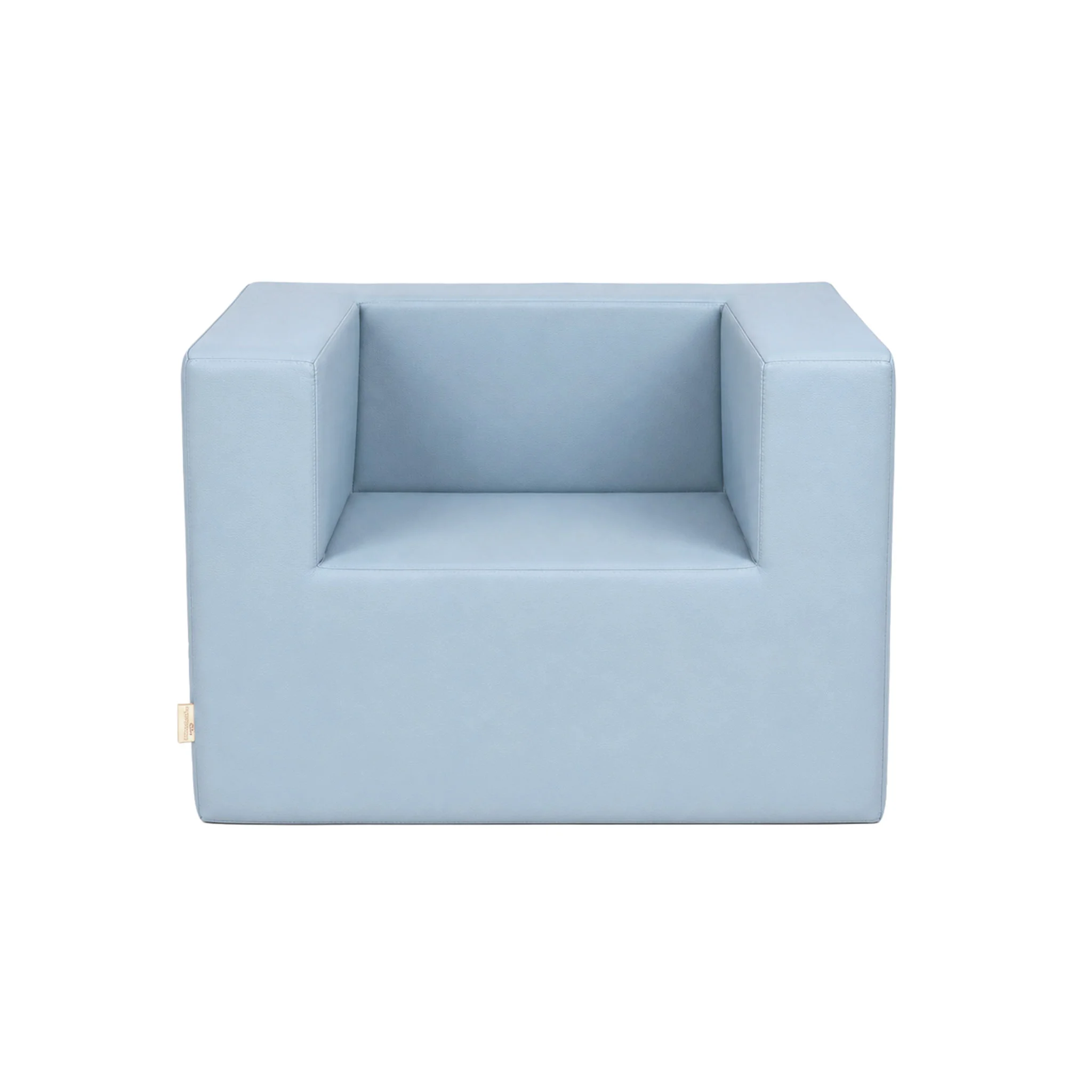Sessel mit Kunstlederbezug, Kunstleder Eisblau KF01