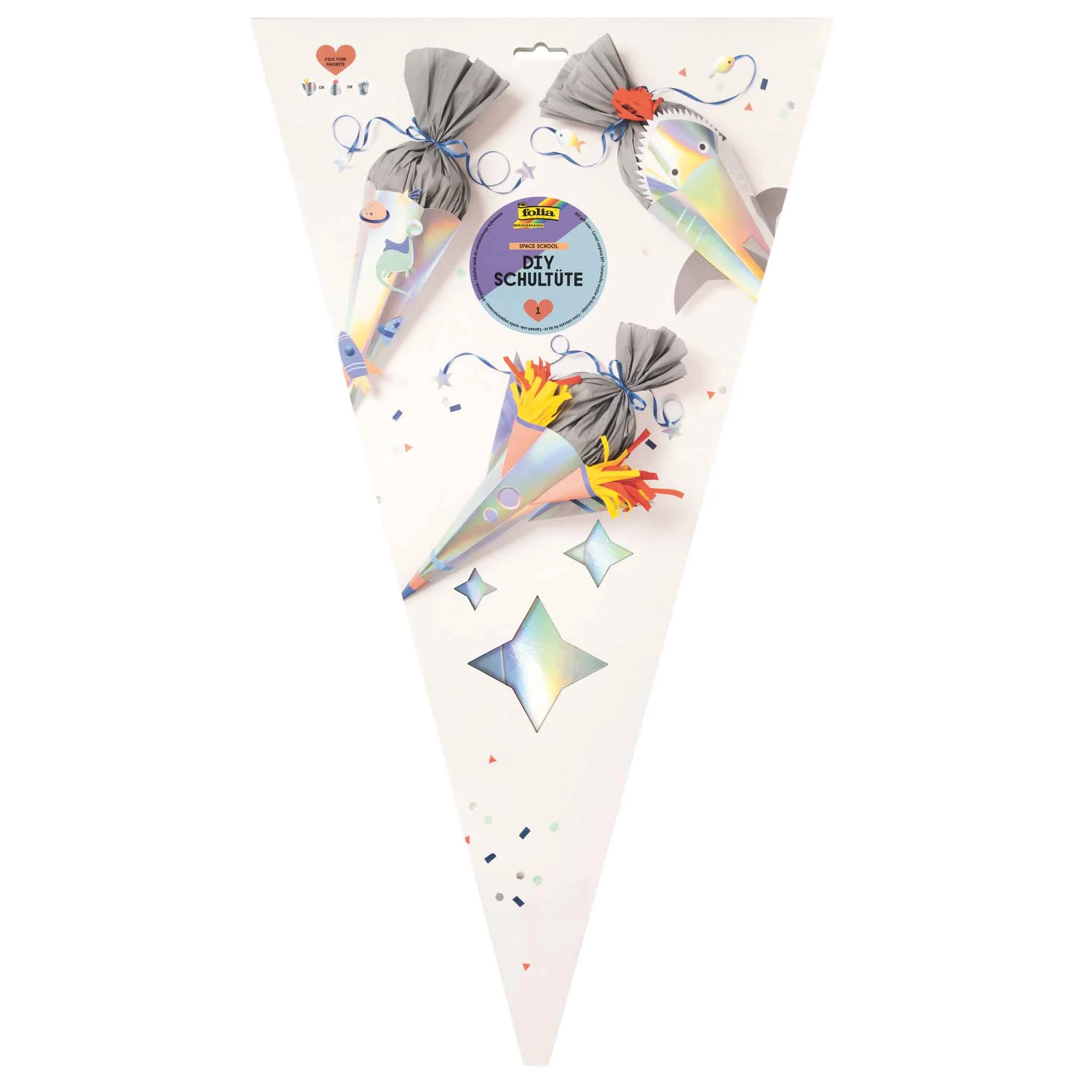 schultüte, DIY, papier, konfetti, geschenkdekoration