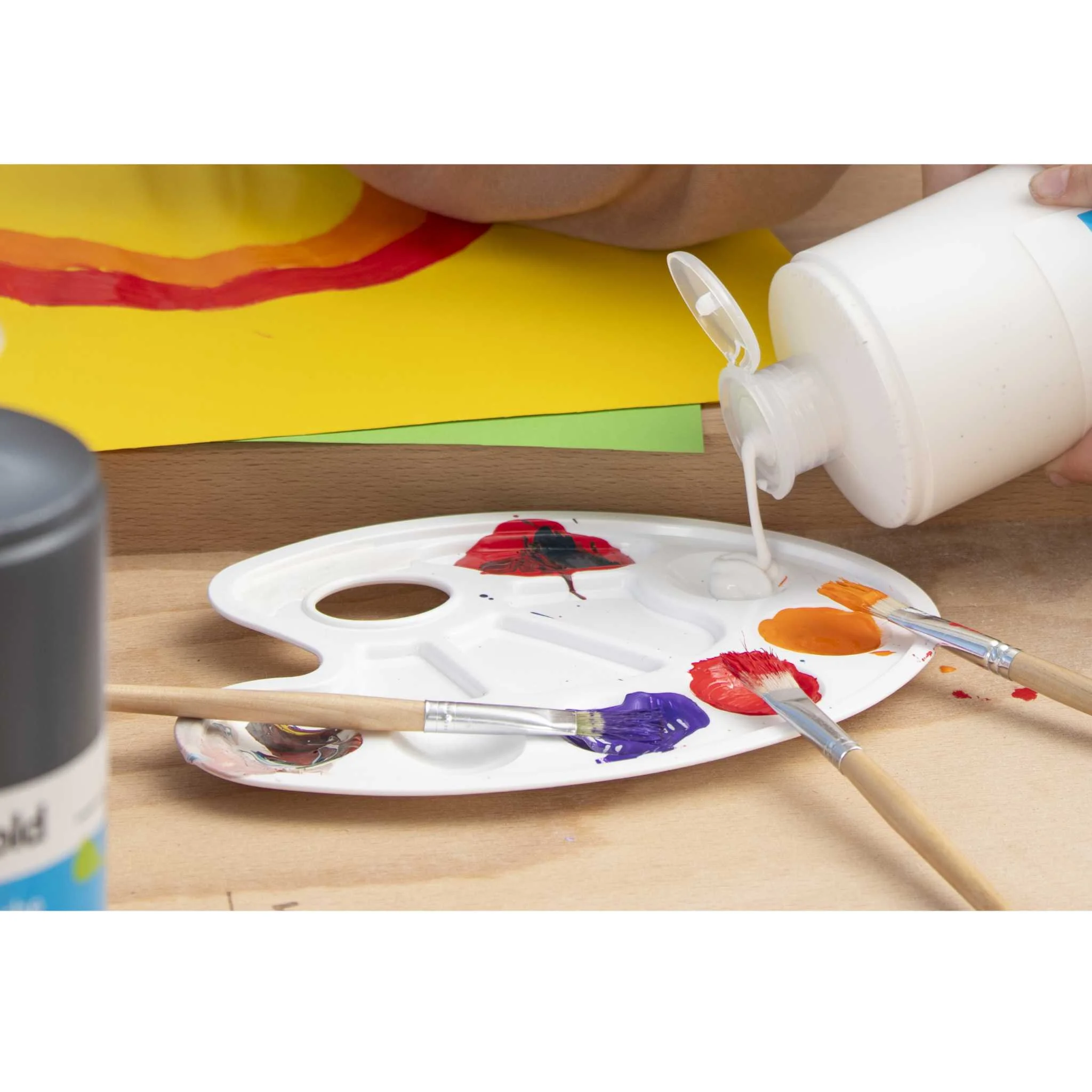 Malkartusche, Farbpalette, Pinsel, Kunstwerkzeug, Künstlerbedarf