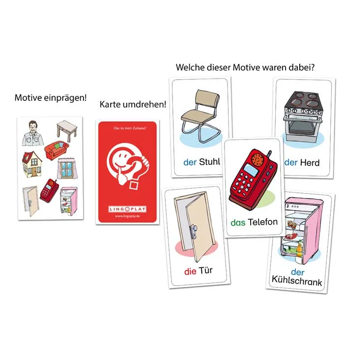 stuhl, hocker, ofen, kühlschrank, telefon, tür, karte, spiel, lingopay, geste