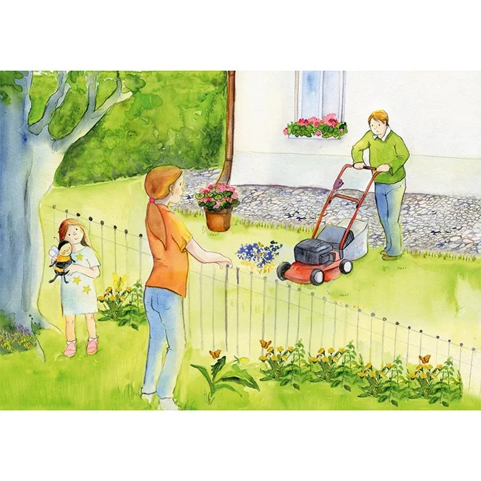 Garten, Rasen, Gartenarbeit, Gartenzaun, Landschaft