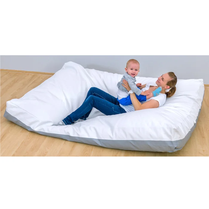 Sitzsack, Sitzsack-Lounge, Bodenkissen/ bean bag, Kinder, Kissenbezug, hellgrau