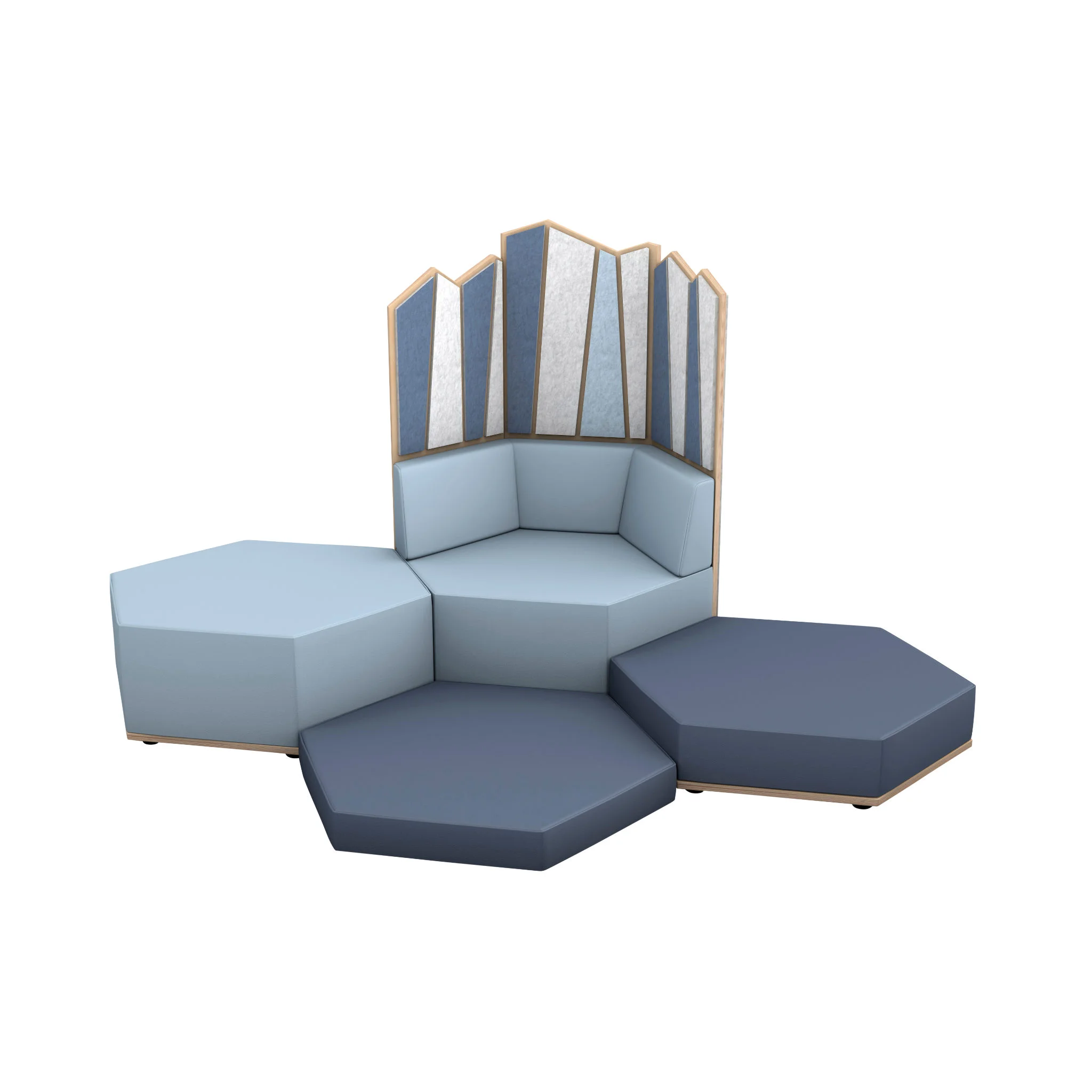Sofapaneel, Modulares Sofa, Ecksofa, Polsterstuhl, Blaues Sofa