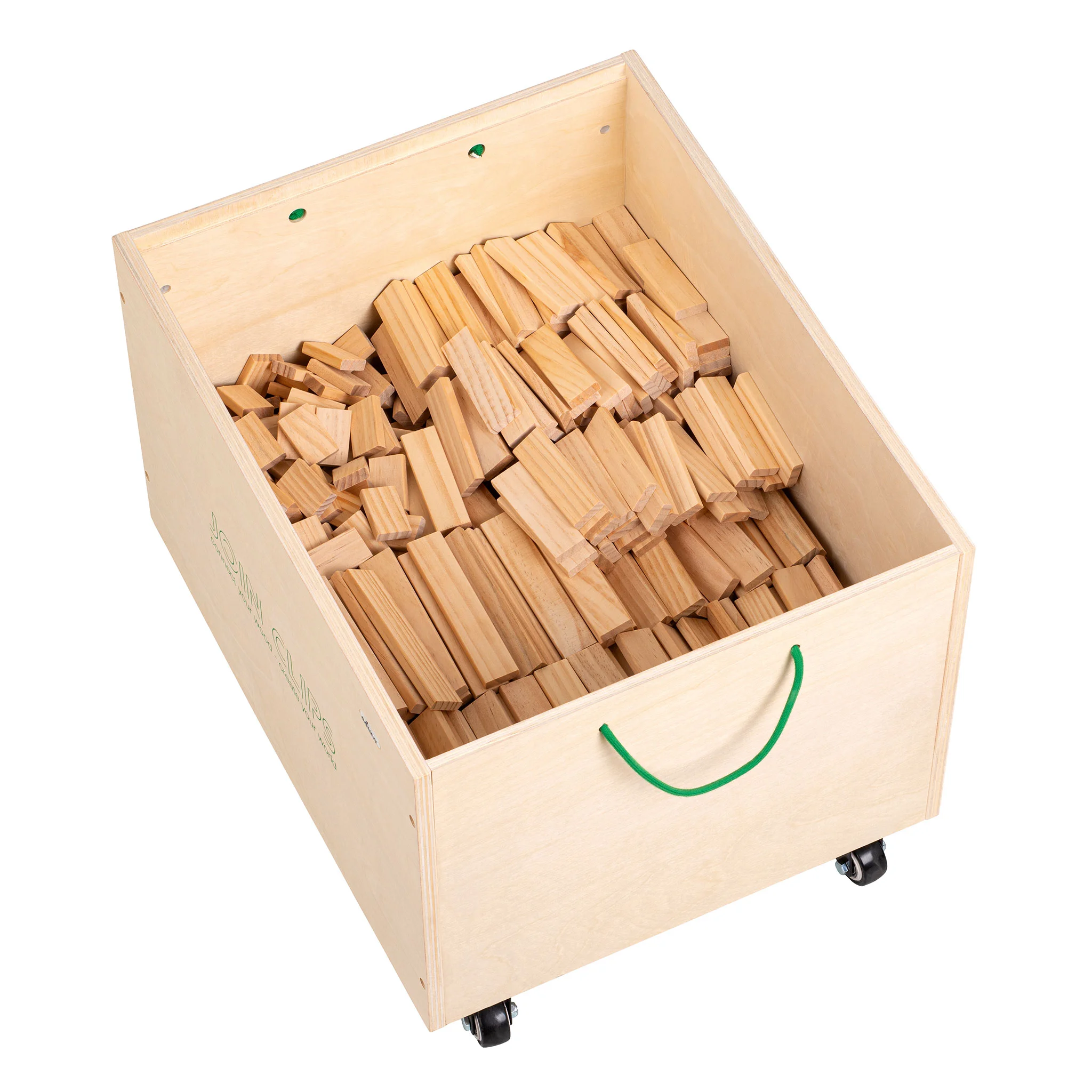 Holzbox, Holzbausteine, Kiste, Wagen, Holzspielzeug