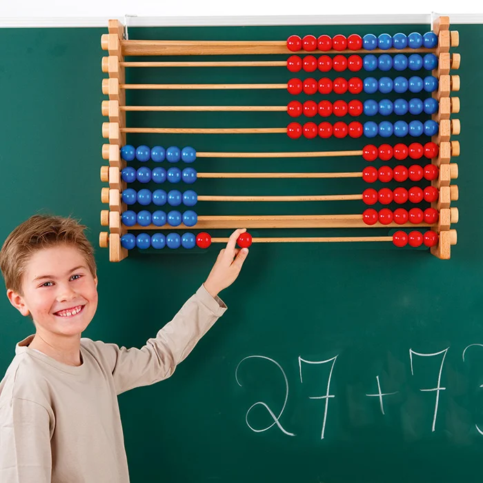 abacus, holz, farbig, mathenspiel, lastebenen