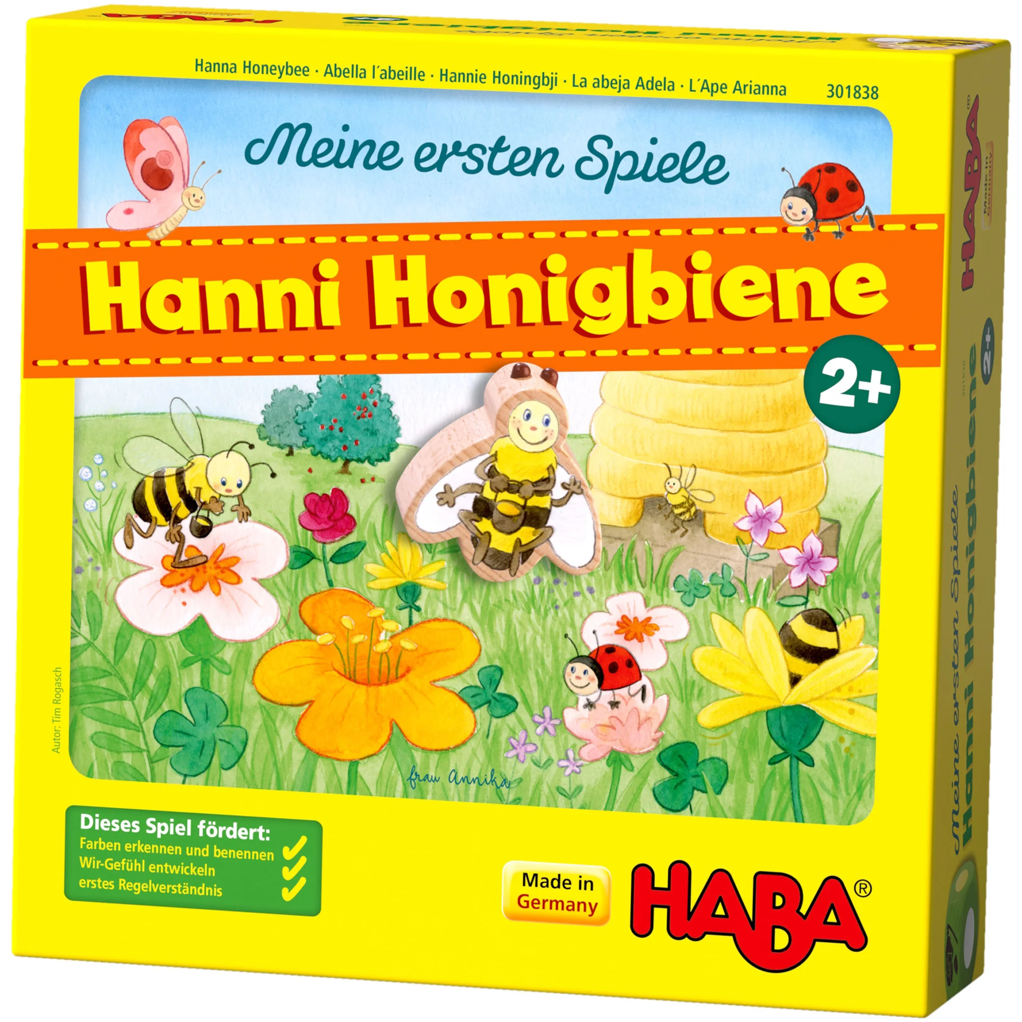 Kinderspiel, Holzpuzzle, Biene, Blumen, HABA