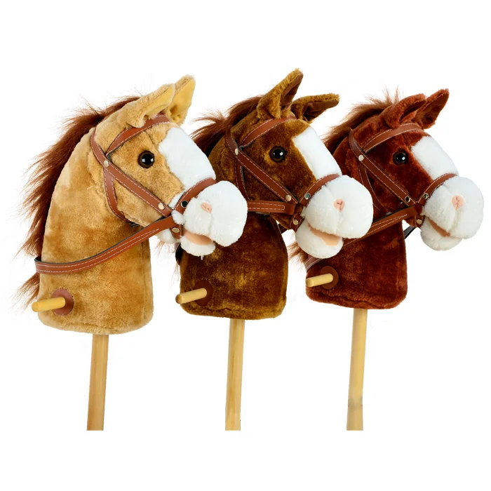 Pferd Plüsch, Pferdekopf Plüsch, Hengst Plüsch, Stockpuppe Pferd, Spielzeugpferd Plüsch