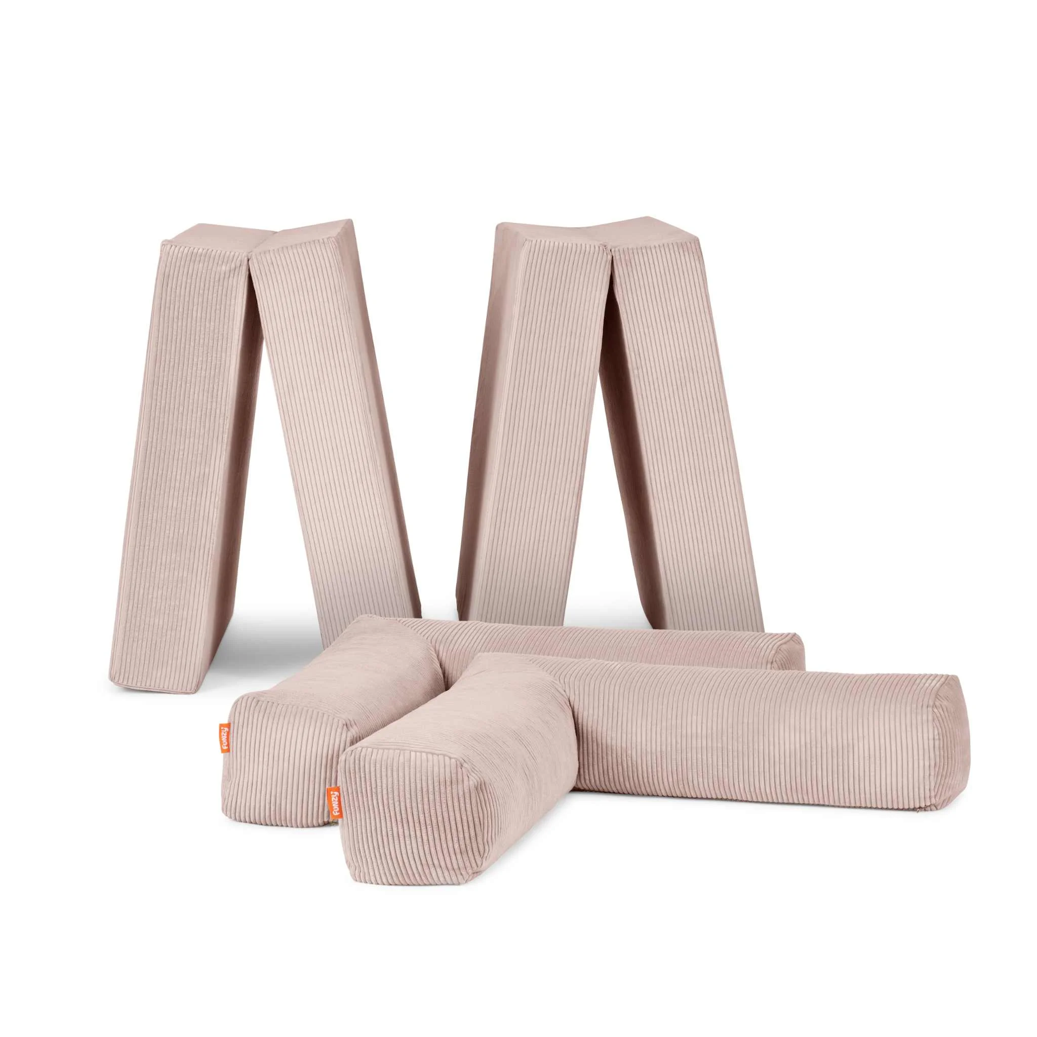 gepolsterte kissen, faltmatten, weiche kissen, Kordelstruktur, rosa-pink