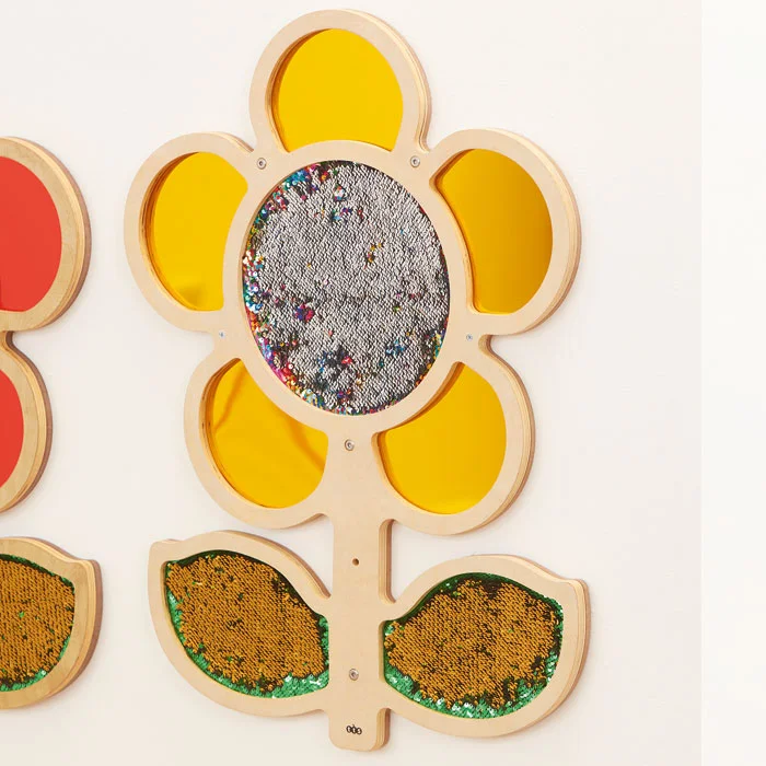 Blume, Panel, Holz, Gelb, Pailletten