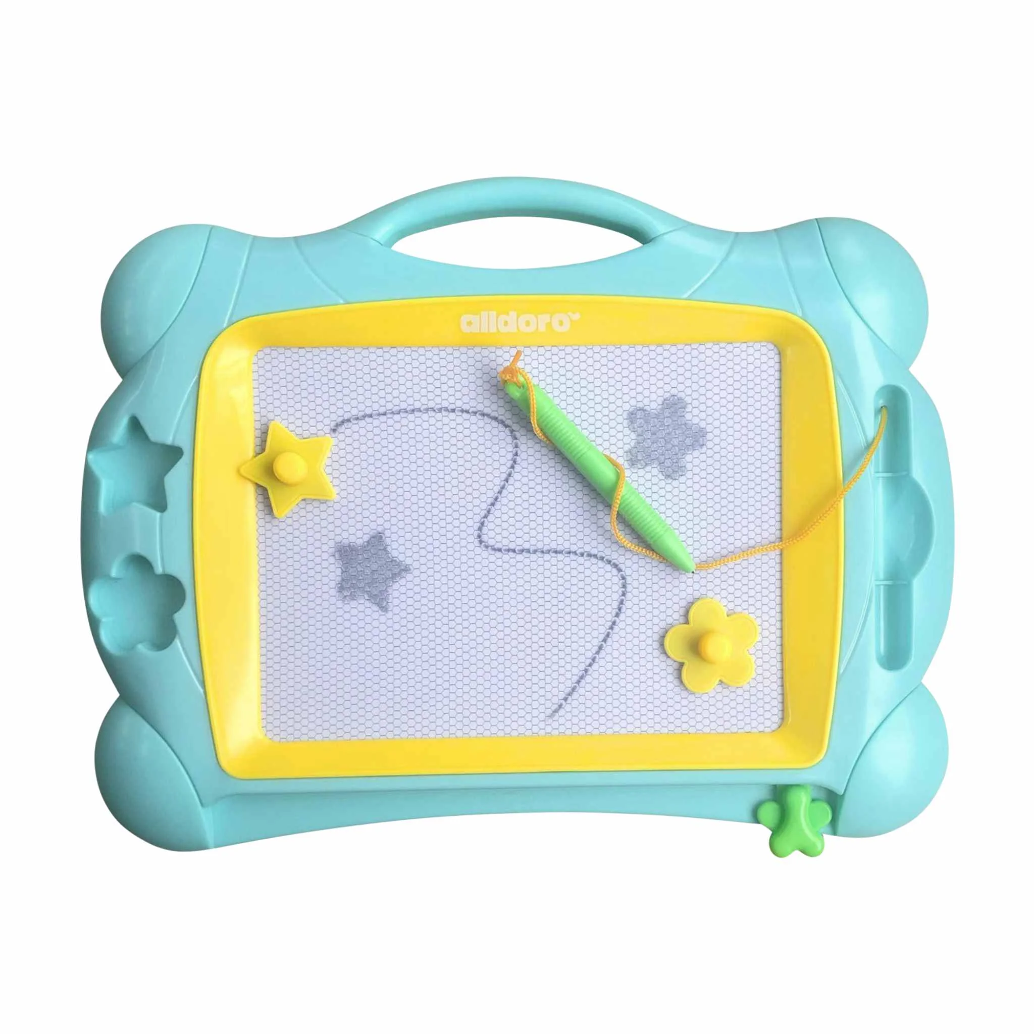 kindergarten, drawboard, magnetisch, spielzeug, türkis