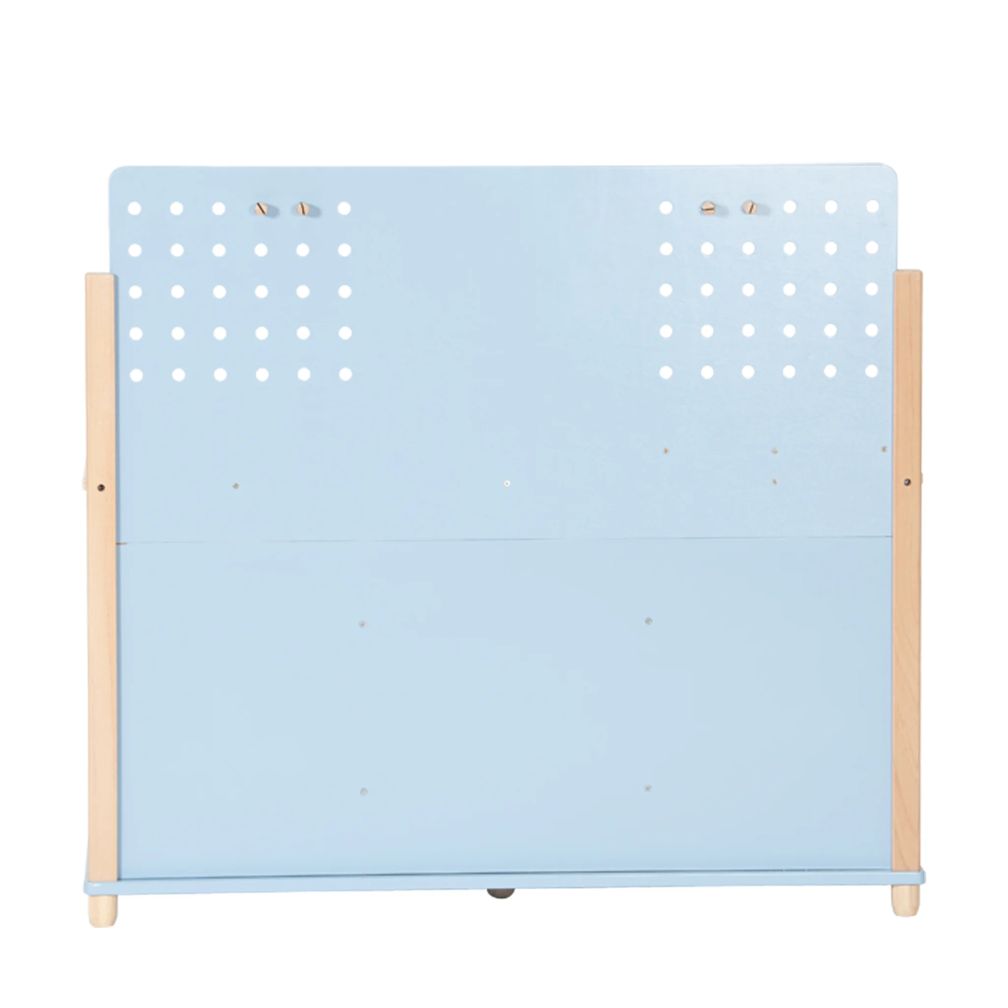 Bücherregal, Schrank, Kleiderregal, Holzbeine, blaue Farbe