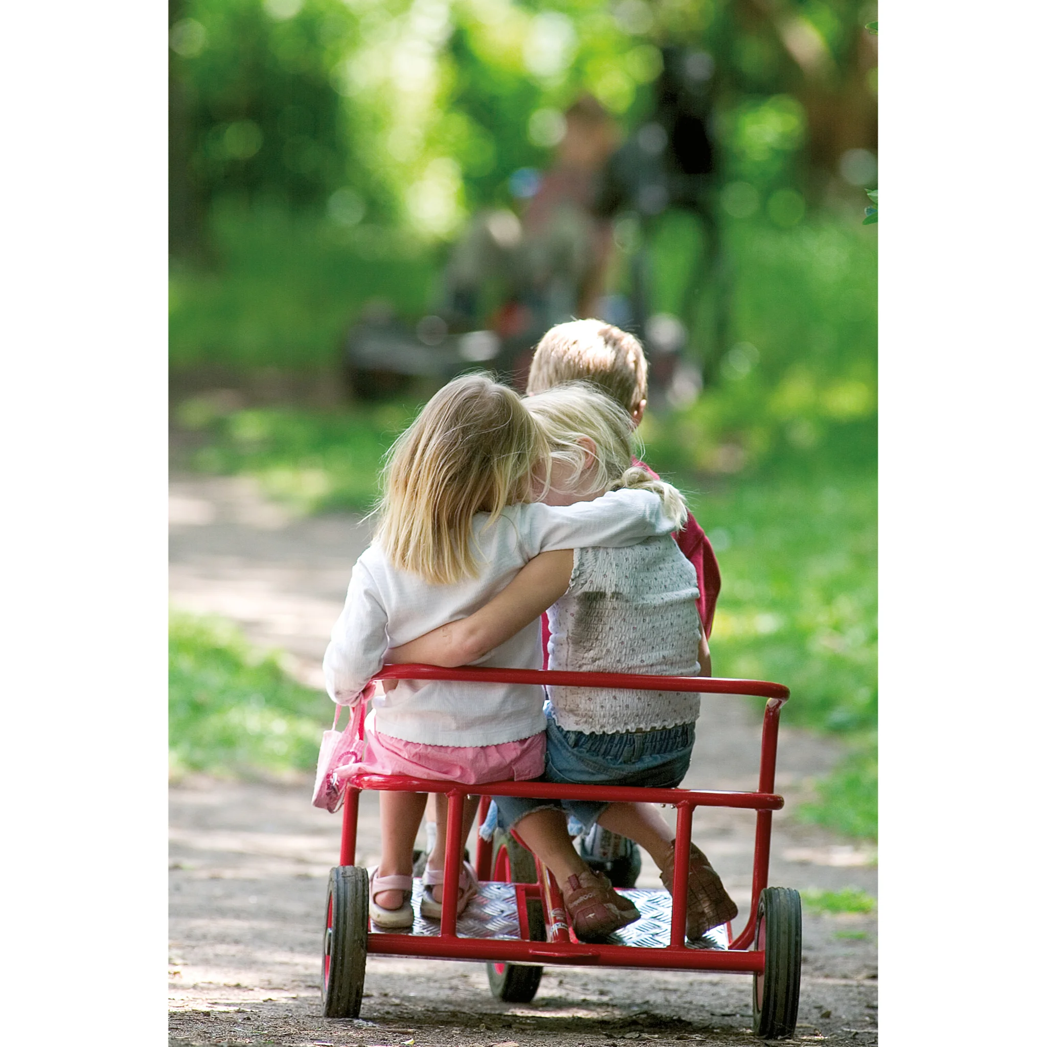 Kinder, Pferdekutsche, Rutschauto, Sommer, Park