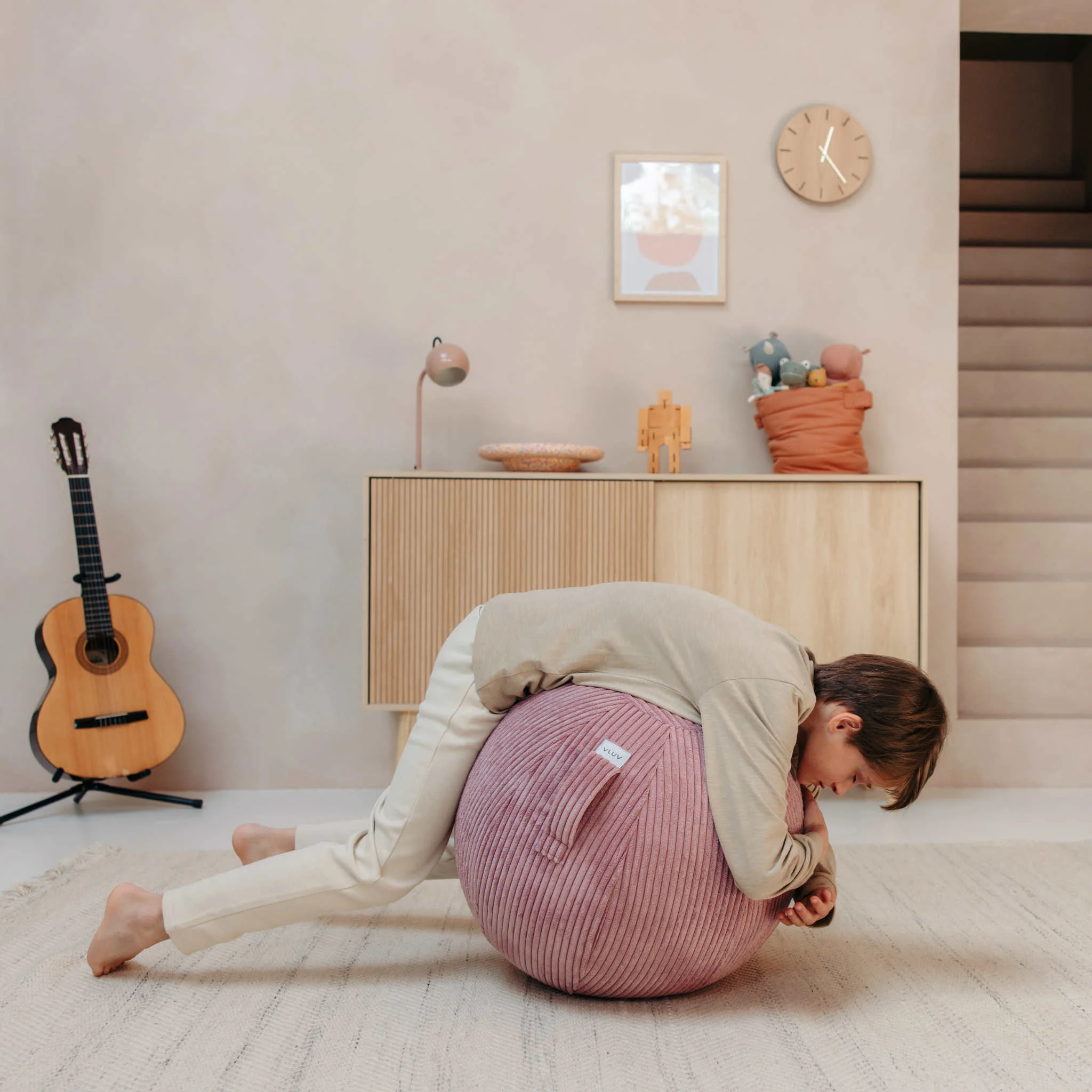 Sesselball, Sitzball, Kugelpolster, Rundkissen, Wohnzimmer