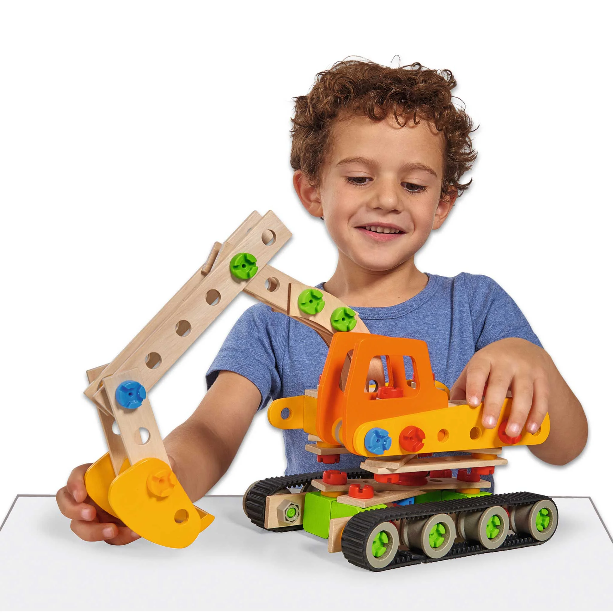 Kinderbaukasten, Kran, Spielzeug, Bauklötze, Kettenfahrzeug