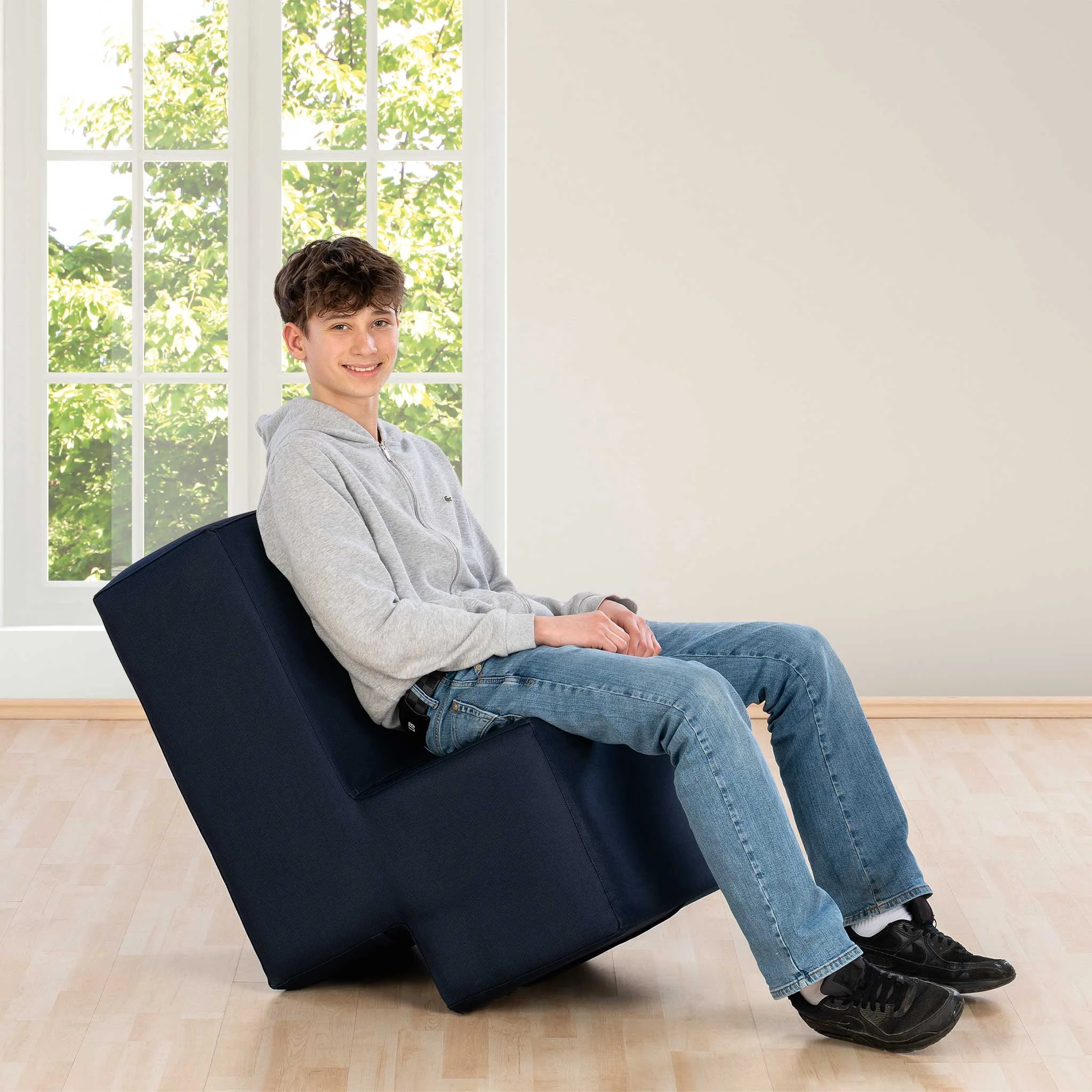 Sessel, Grau, Polsterstuhl, Sitzmöbel, Jeans-geeignet