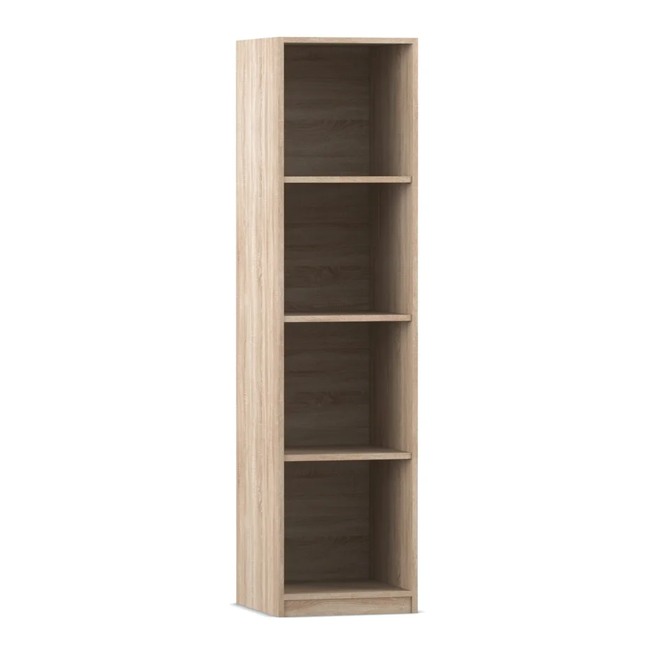 Regal, Bücherregal, Holzoptik, Viertelboden, Freistehend