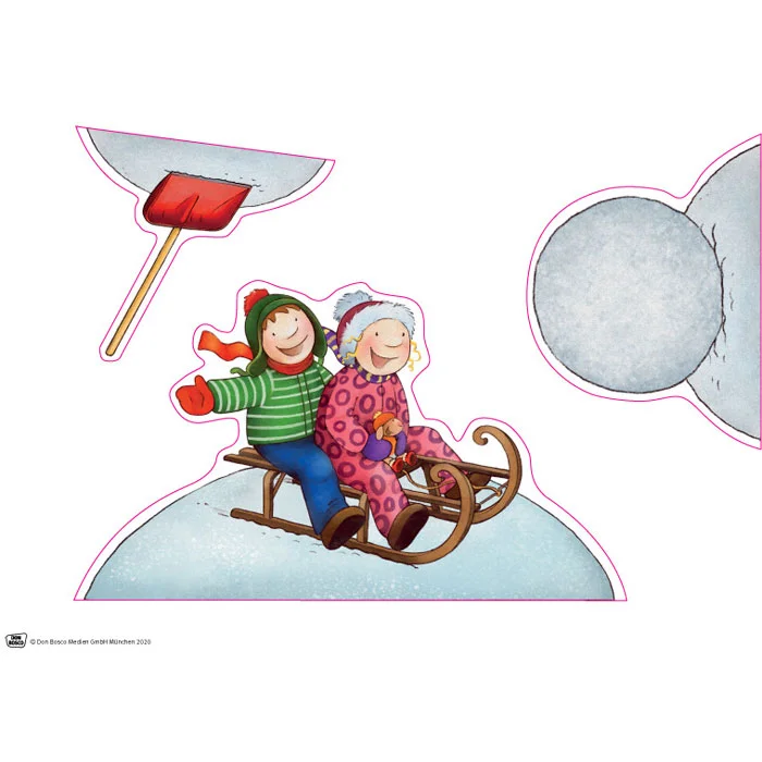 Schlitten, Schnee, Kinder, Pflug, Schnee