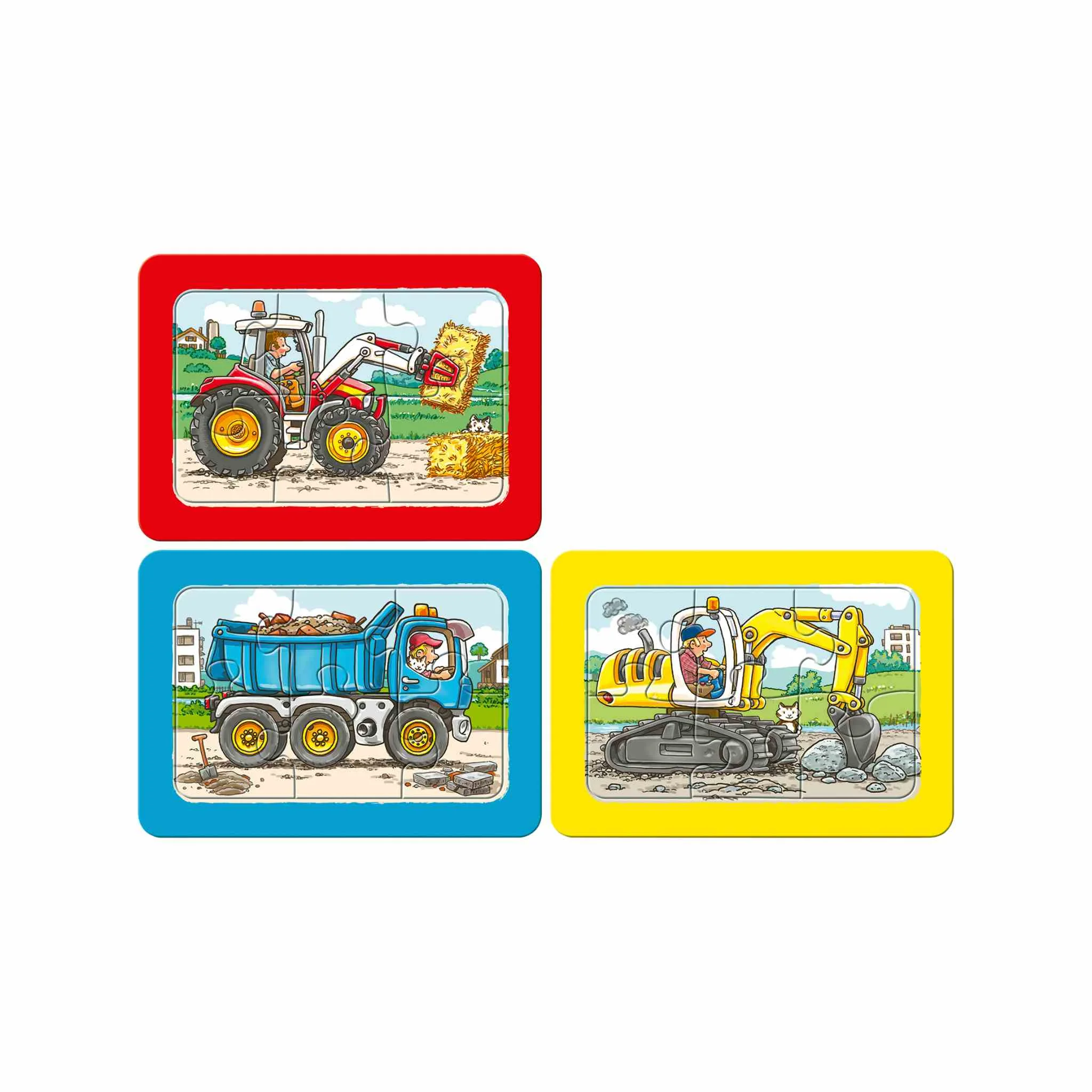 Traktor, Frontlader, Baugerät, Strohballen, Baustelle