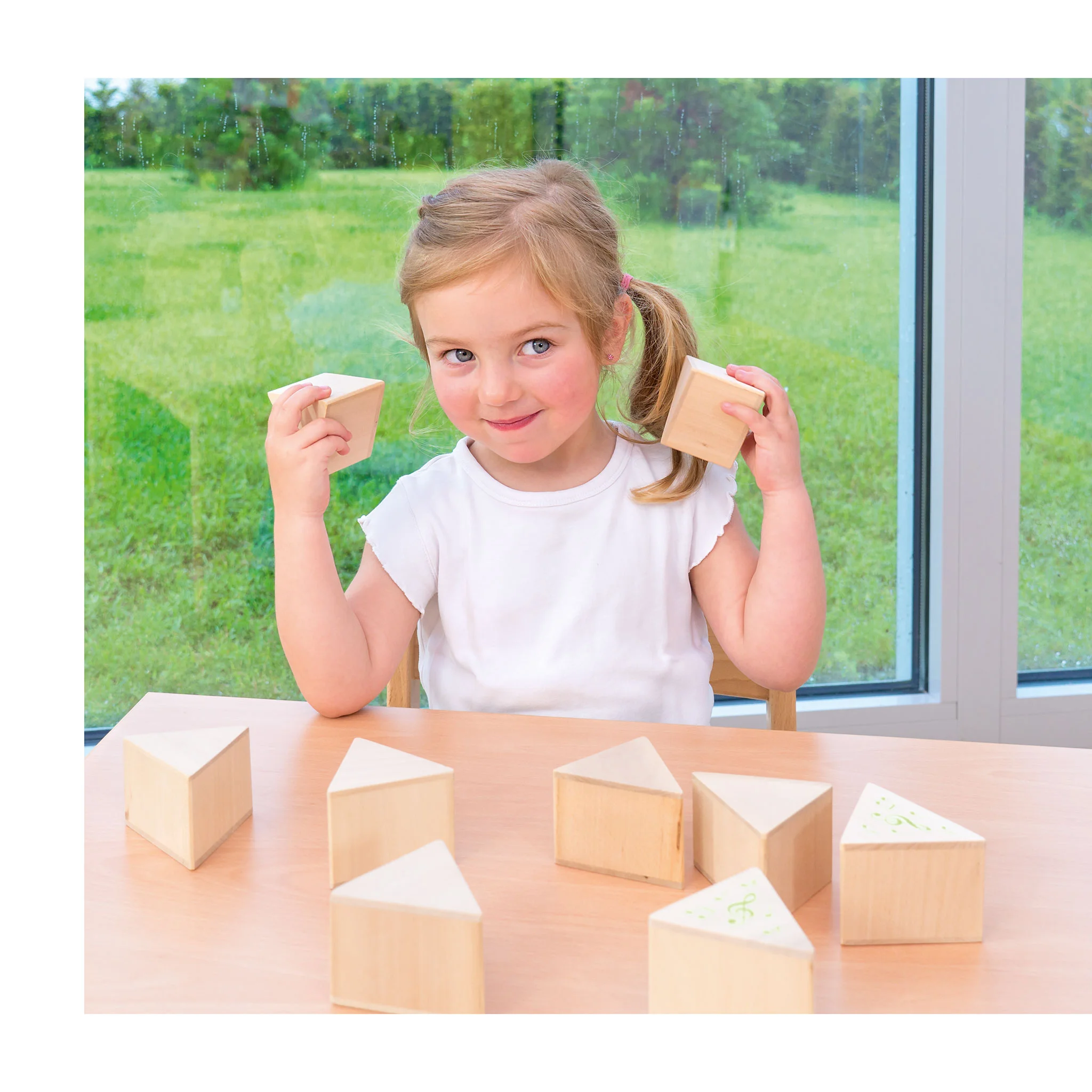 Kinder, Holzspielzeug, Holzwürfel, Puzzlespiel, Holzbausteine