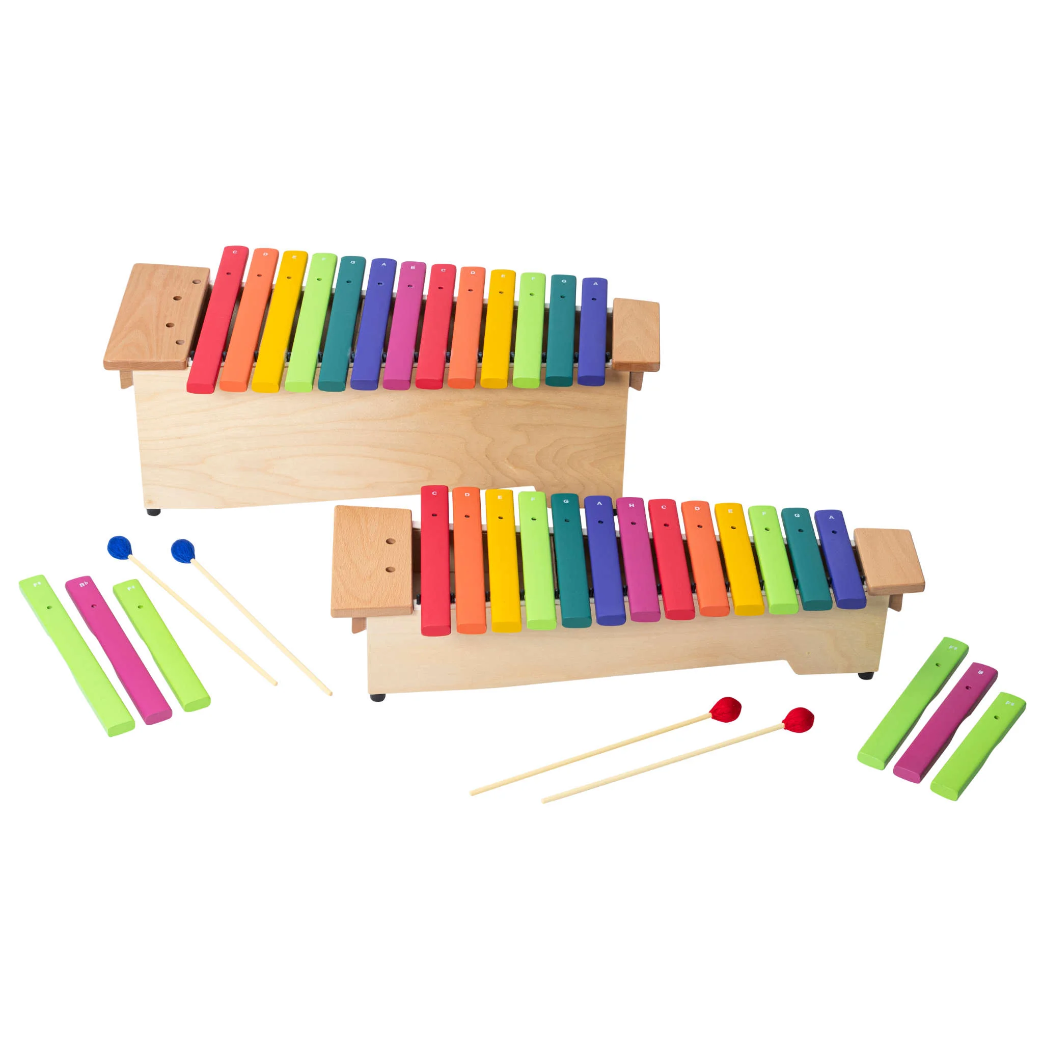 xylophon, holz, regenbogen, musikspielzeug, schlägel-set