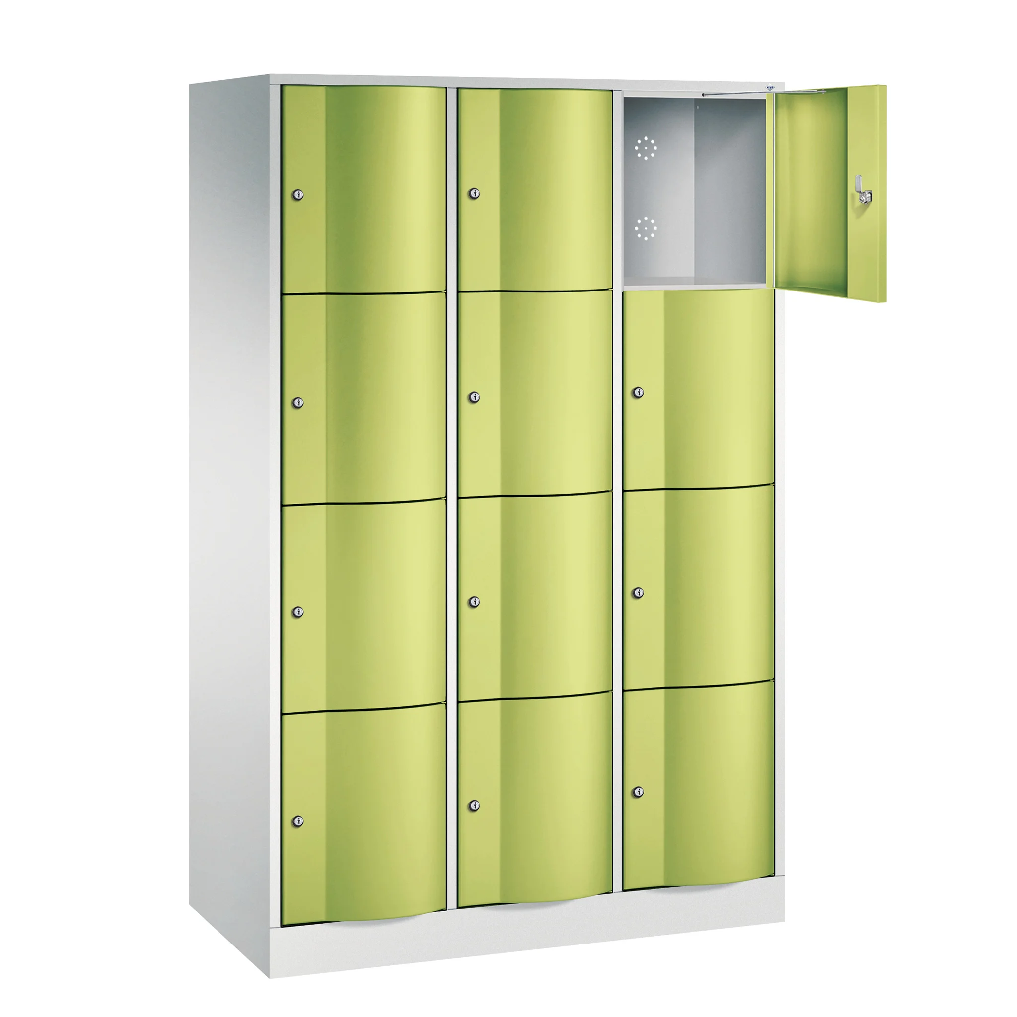 Postfach, Schließfach, Schlitzlogo, Schiebetüren, Hochschrank