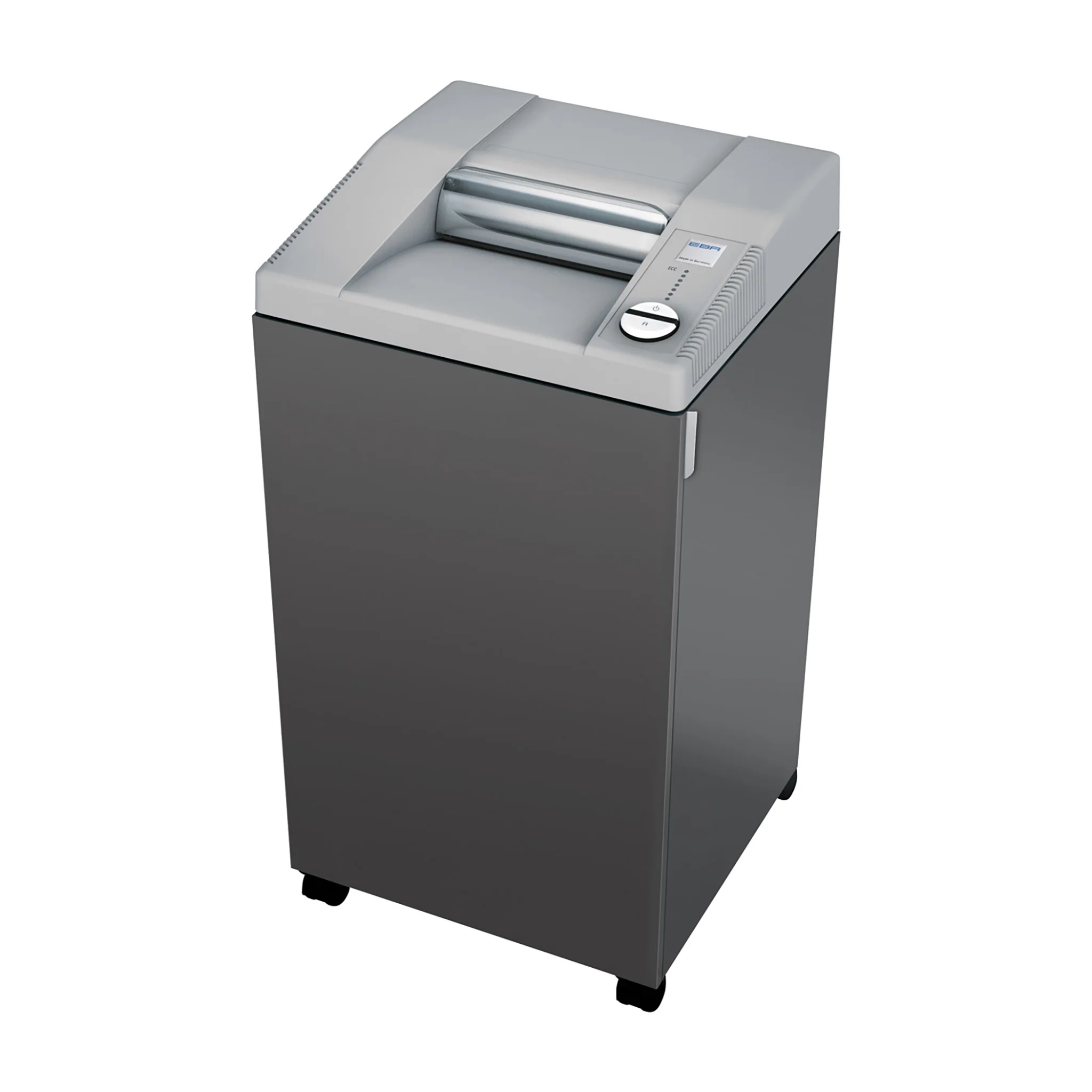 Papierschredder, Aktenvernichter, Stromlinien-Design, Silber/Grau, rollen