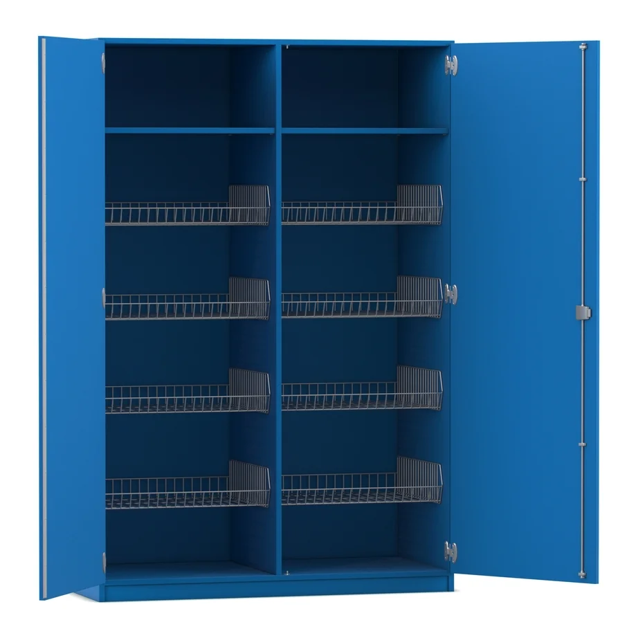 Kleiderschrank, Schrank, Stahlkonstrukt, Metallraum, Schranktüren