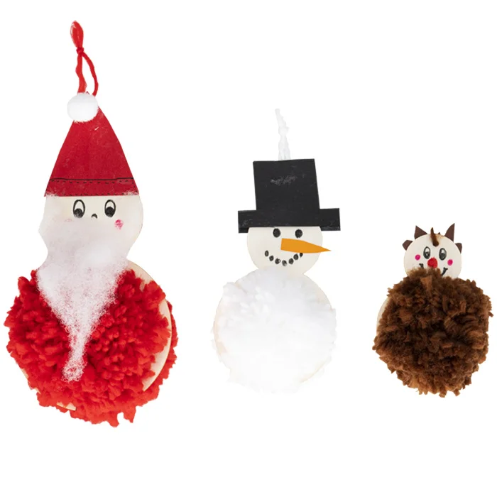 Weihnachtsdeko, Rute, Schneemann, Puffy Ornament, Santa Claus