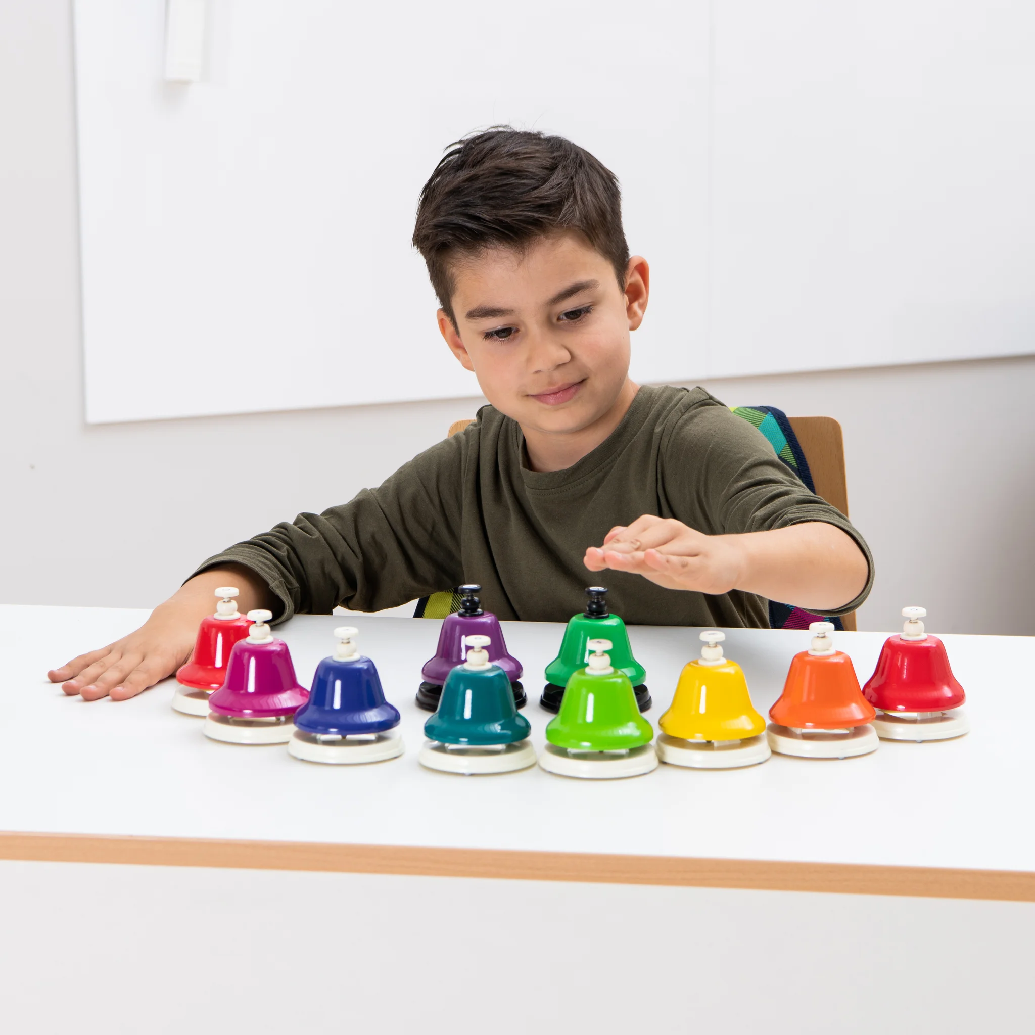 Kinderspiel, Sortierbell, Bunte Glocken, Kunststoff, Tischnutzung
